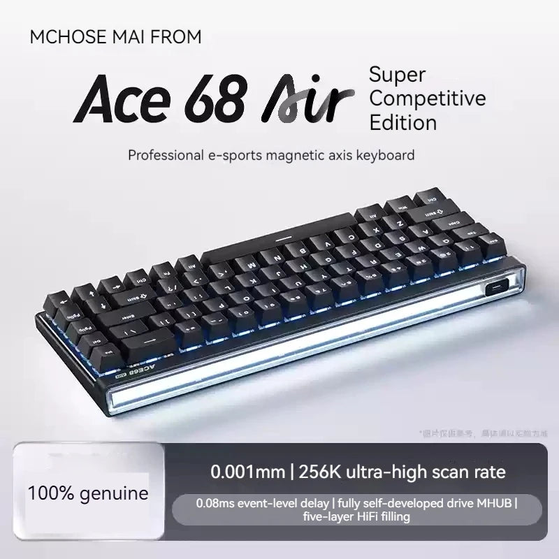 Mchose Ace68 Air Magnetic Axis Mechanical Keyboard for Esports Low Latency Wired Customized Gaming Keyboard for Office Use