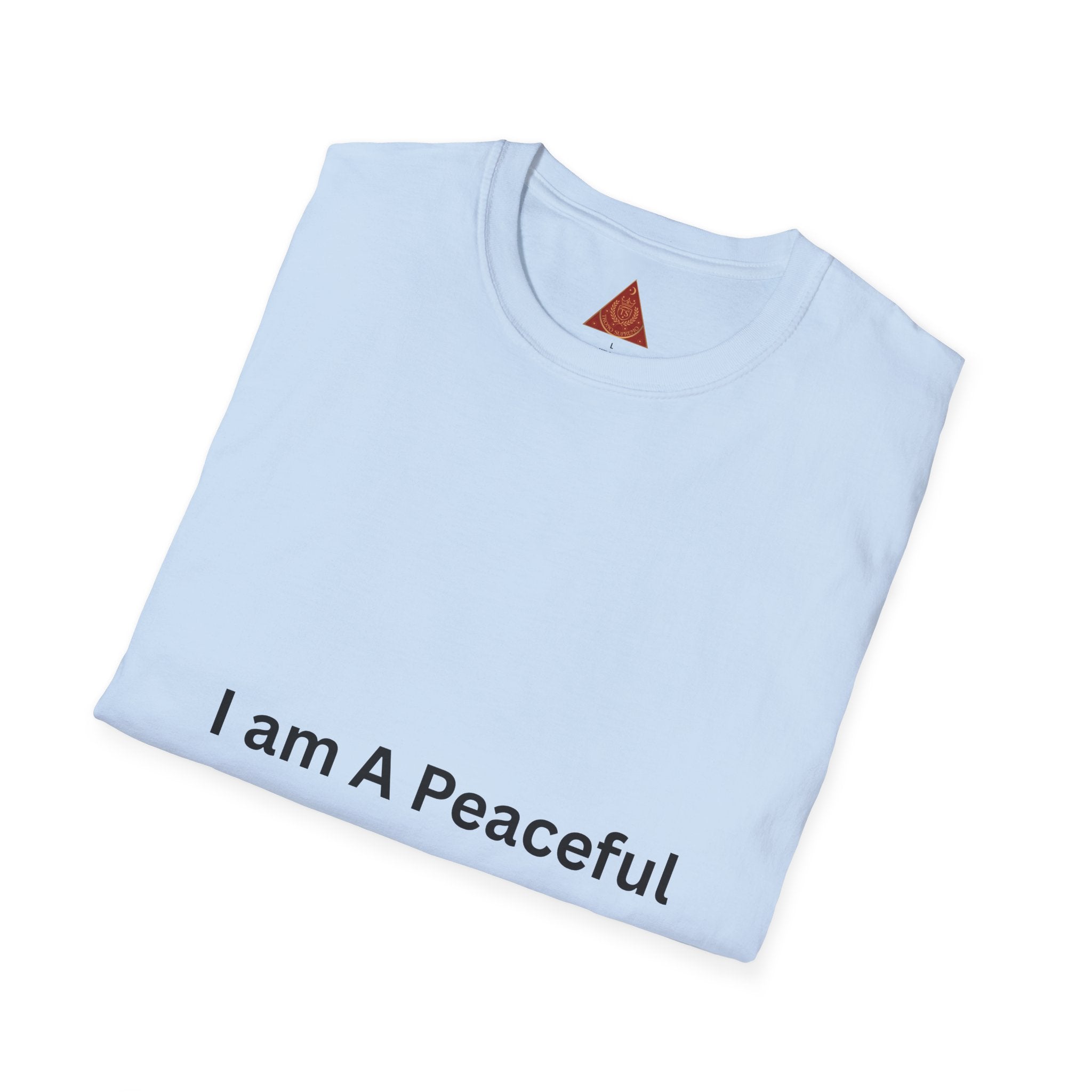 Trono Supremo | Contemporary | Peaceful Atheist T-Shirt — Minimalist 'I Am A Peaceful Atheist' Statement Tee