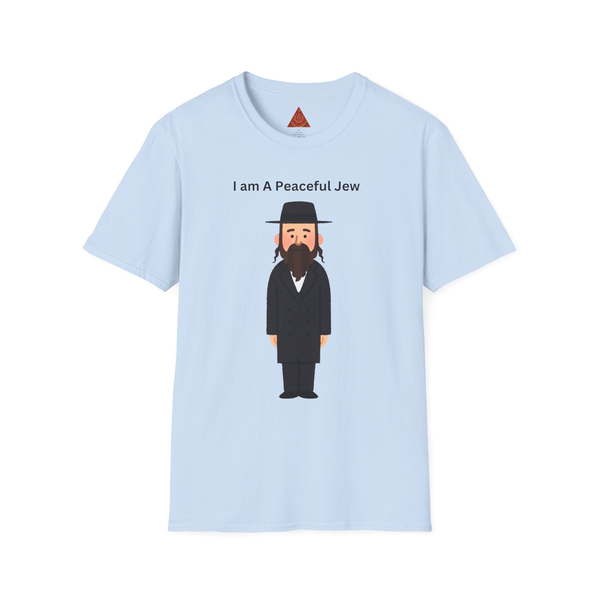 Trono Supremo | Camiseta Pacífica Judía — Camiseta con Bonito Personaje Jasídico
