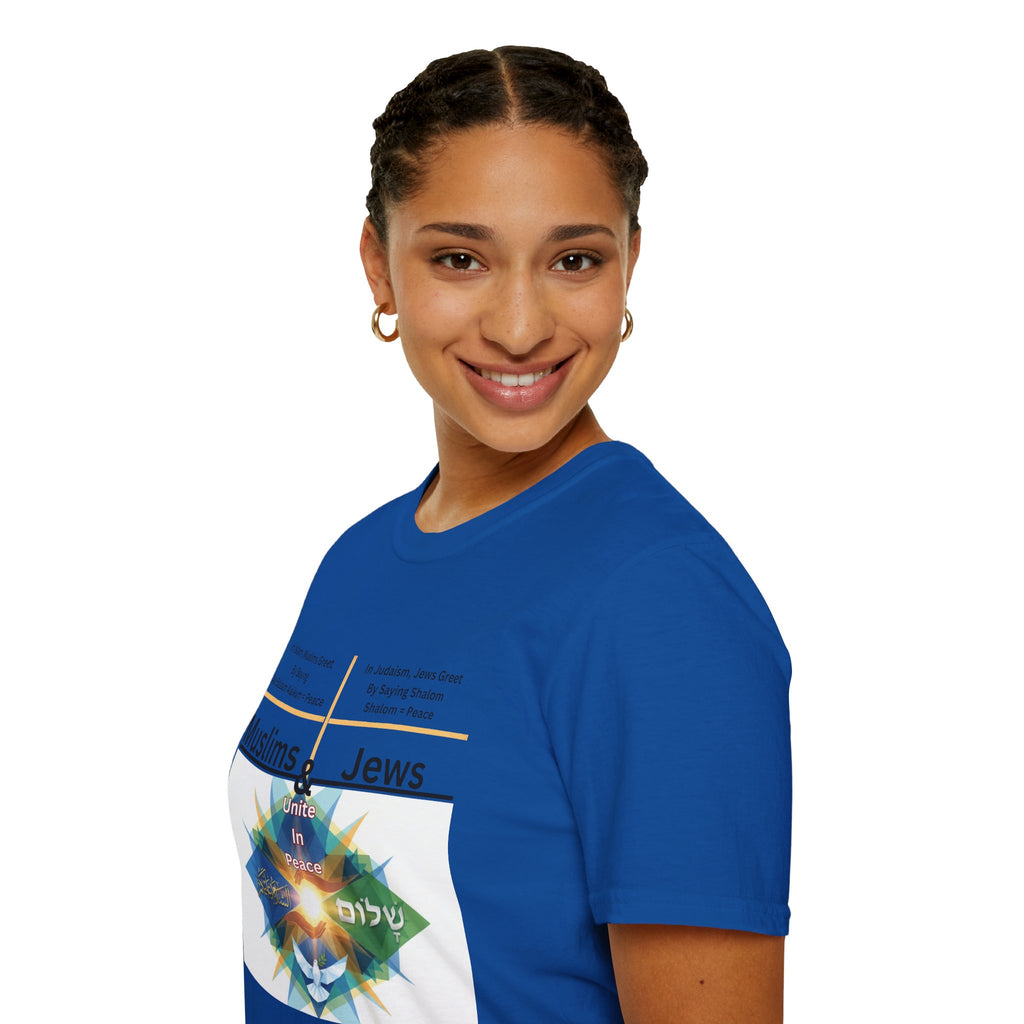 Muslims & Jews Unite Peace T-Shirt — Interfaith Harmony Graphic Tee