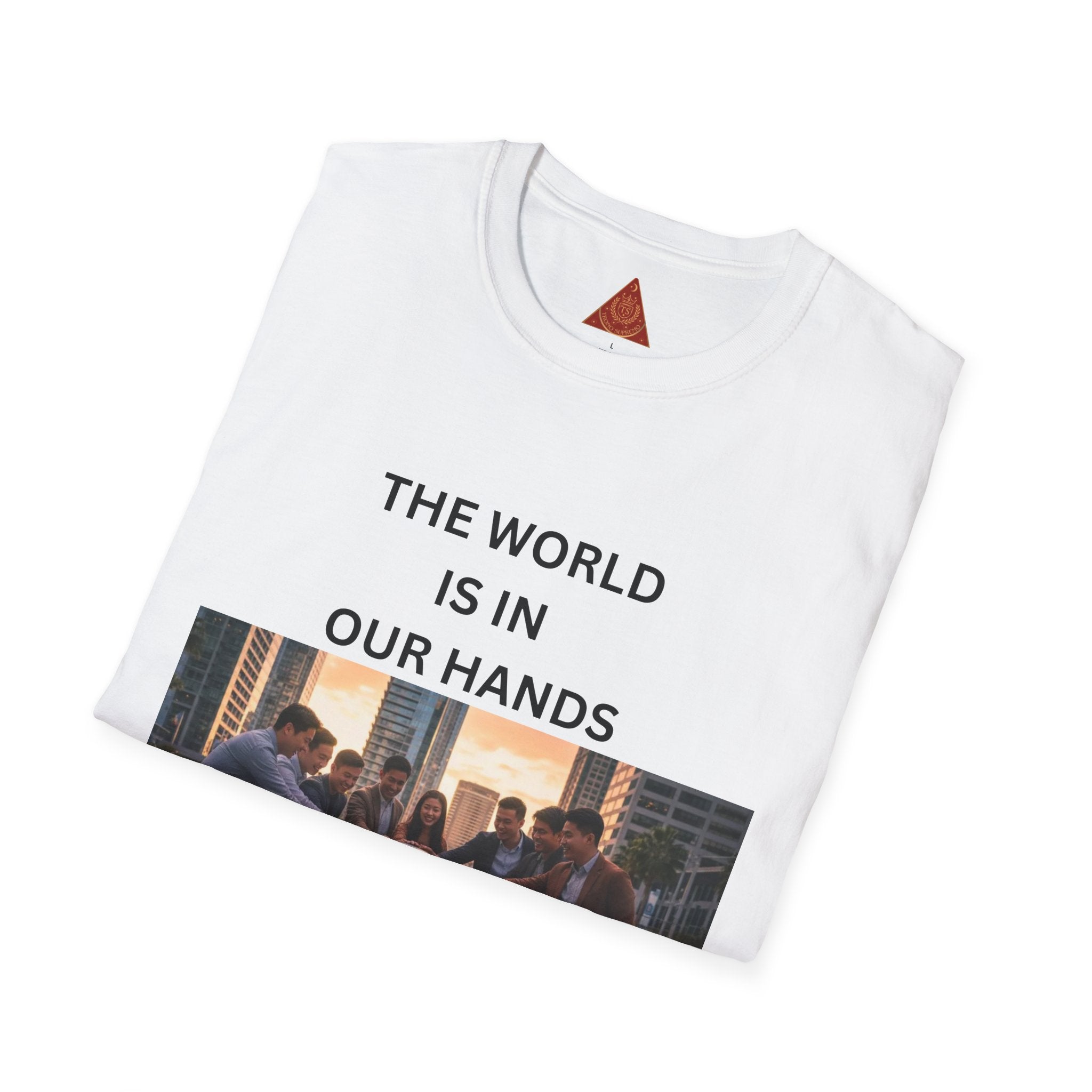 Trono Supremo | Contemporary | The World Is In Our Hands T-Shirt — Environmental Awareness Graphic Tee
