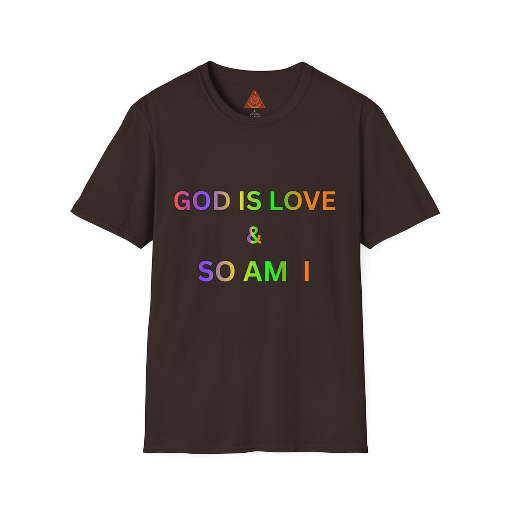 Trono Supremo  |  Contemporary  |  God Is Love & So Am I T-Shirt — Rainbow Faith Pride Tee