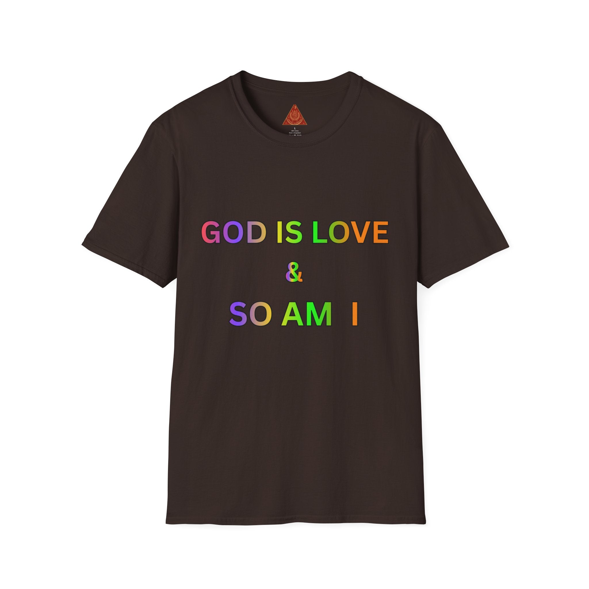 Trono Supremo  |  Contemporary  |  God Is Love & So Am I T-Shirt — Rainbow Faith Pride Tee
