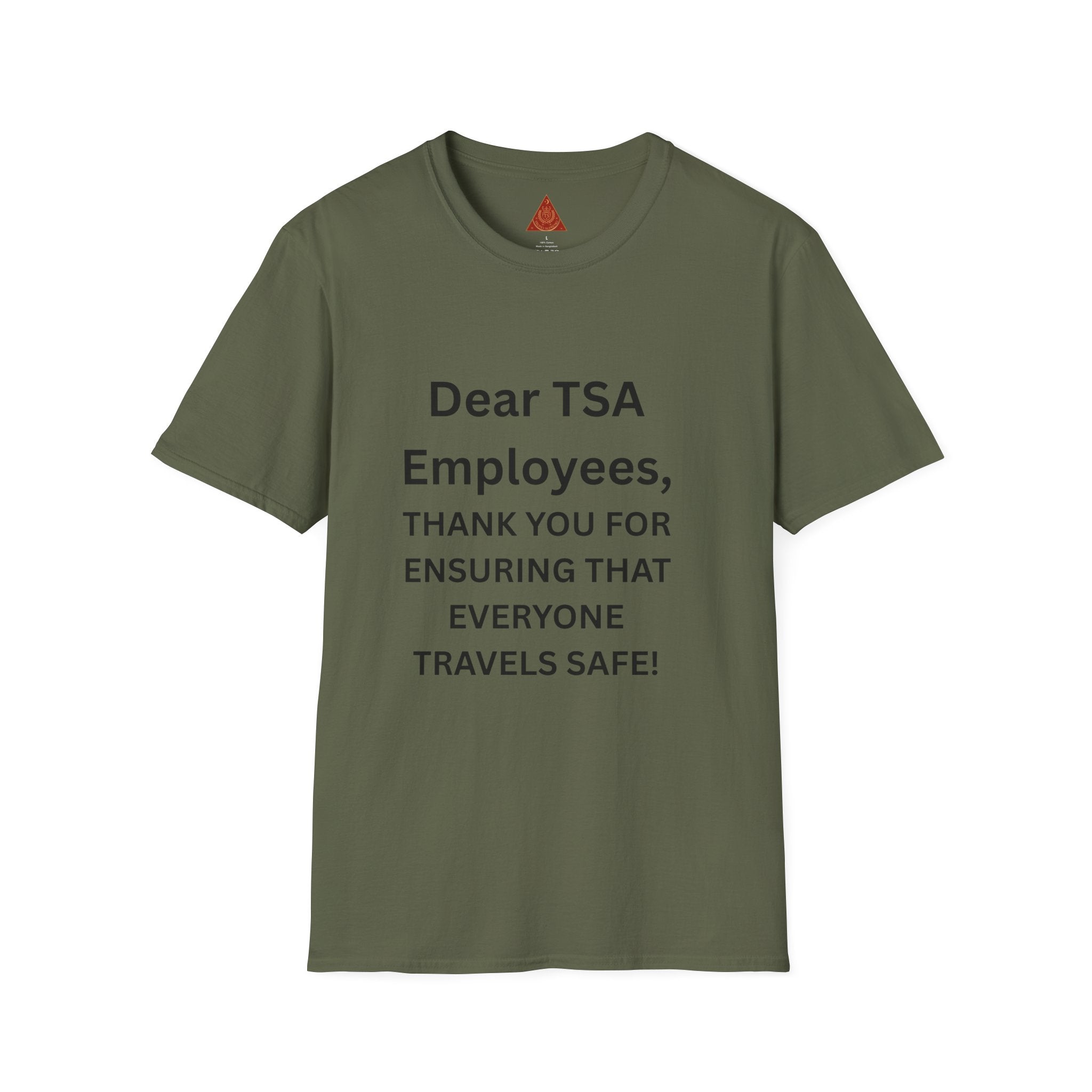 Trono Supremo  |  Contemporary  |  T-Shirt — "Dear TSA Employees, Thank You For Ensuring That Everyone Travels Safe!" Appreciation Travel Tee