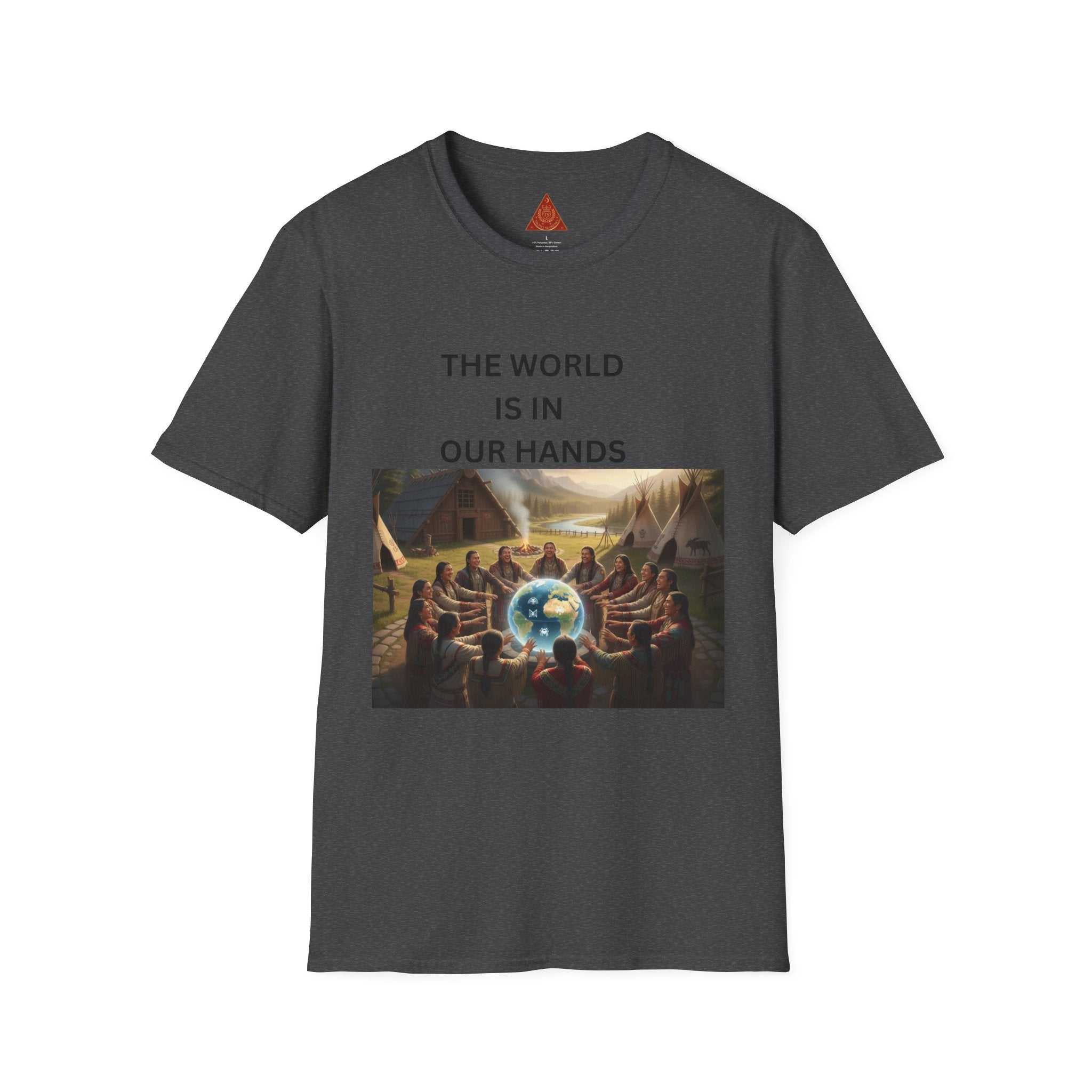 Trono Supremo | Contemporary | The World Is In Our Hands Tee — Earth Care Inspirational Graphic T-Shirt