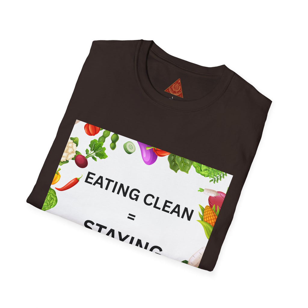 Trono Supremo | Contemporary  |  Eating Clean = Staying Healthy T-Shirt — Healthy Eating Veggie Graphic Tee