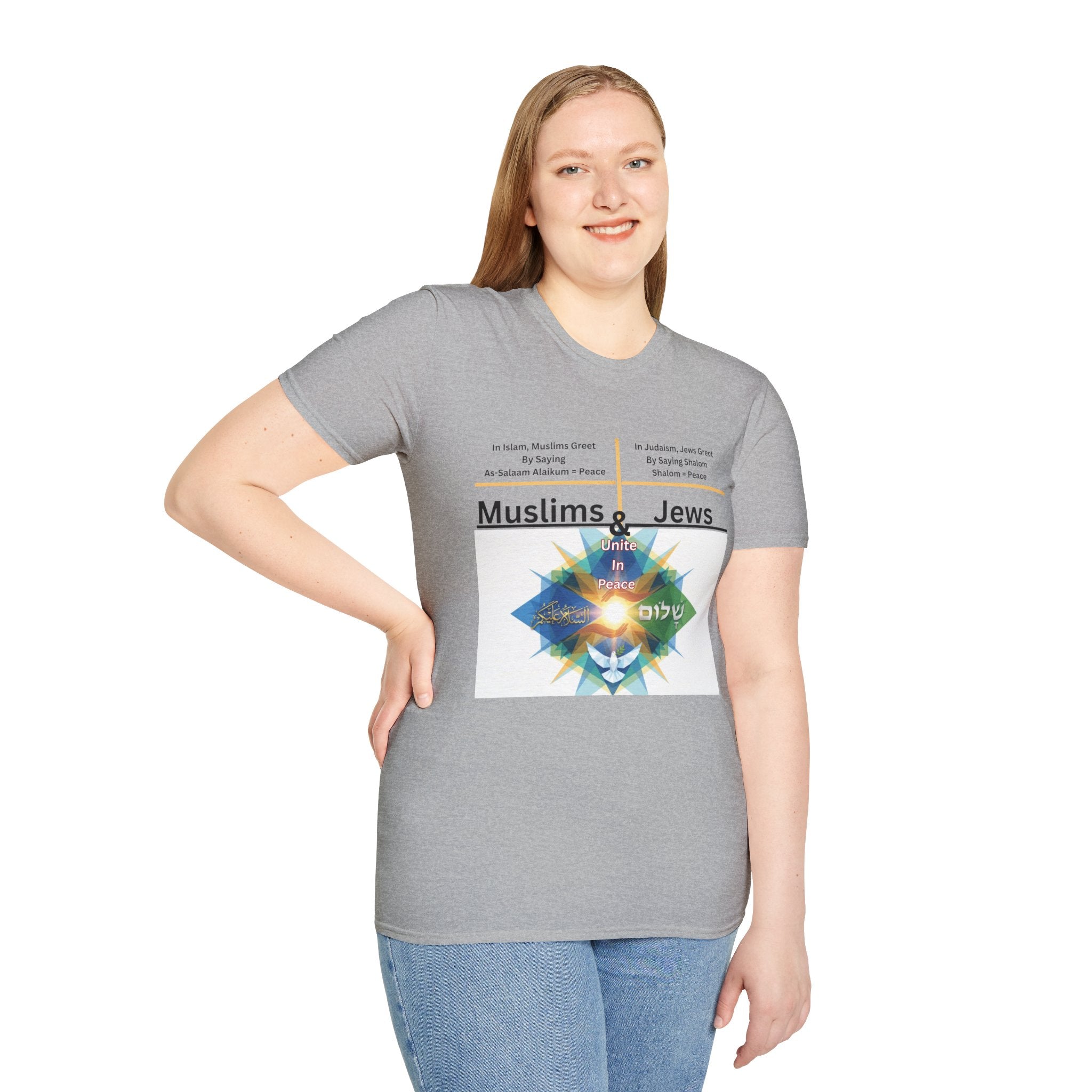 Muslims & Jews Unite Peace T-Shirt — Interfaith Harmony Graphic Tee