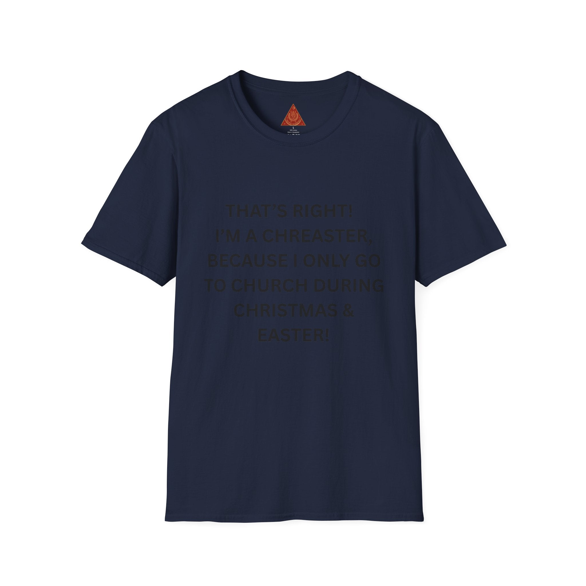 Trono Supremo |  Contemporary  |  Funny Christmas & Easter Church T-Shirt — “I’m a Creaster” Holiday Tee