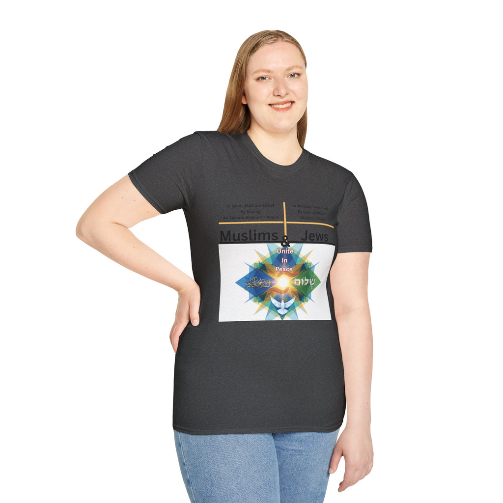 Muslims & Jews Unite Peace T-Shirt — Interfaith Harmony Graphic Tee