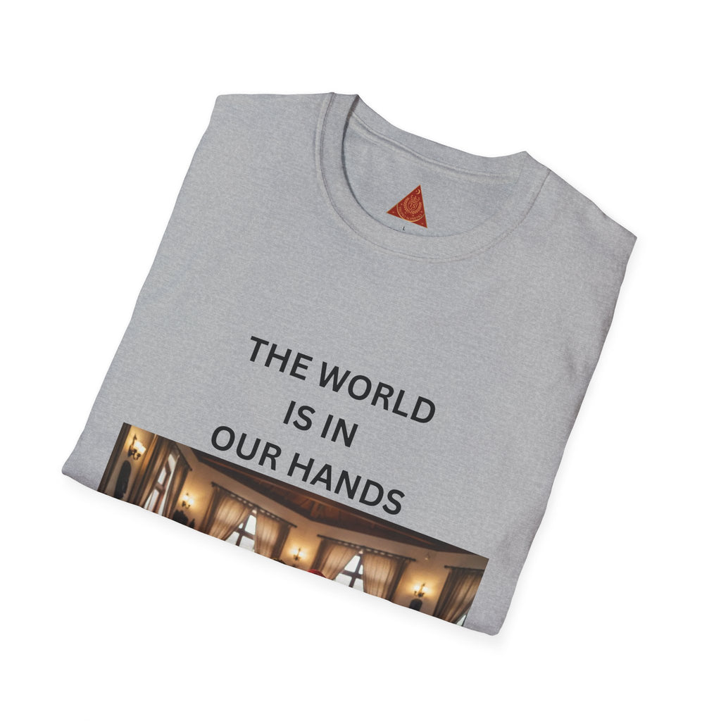 Trono Supremo { Contemporary | T-Shirt — "The World Is In Our Hands" Globe Art Tee