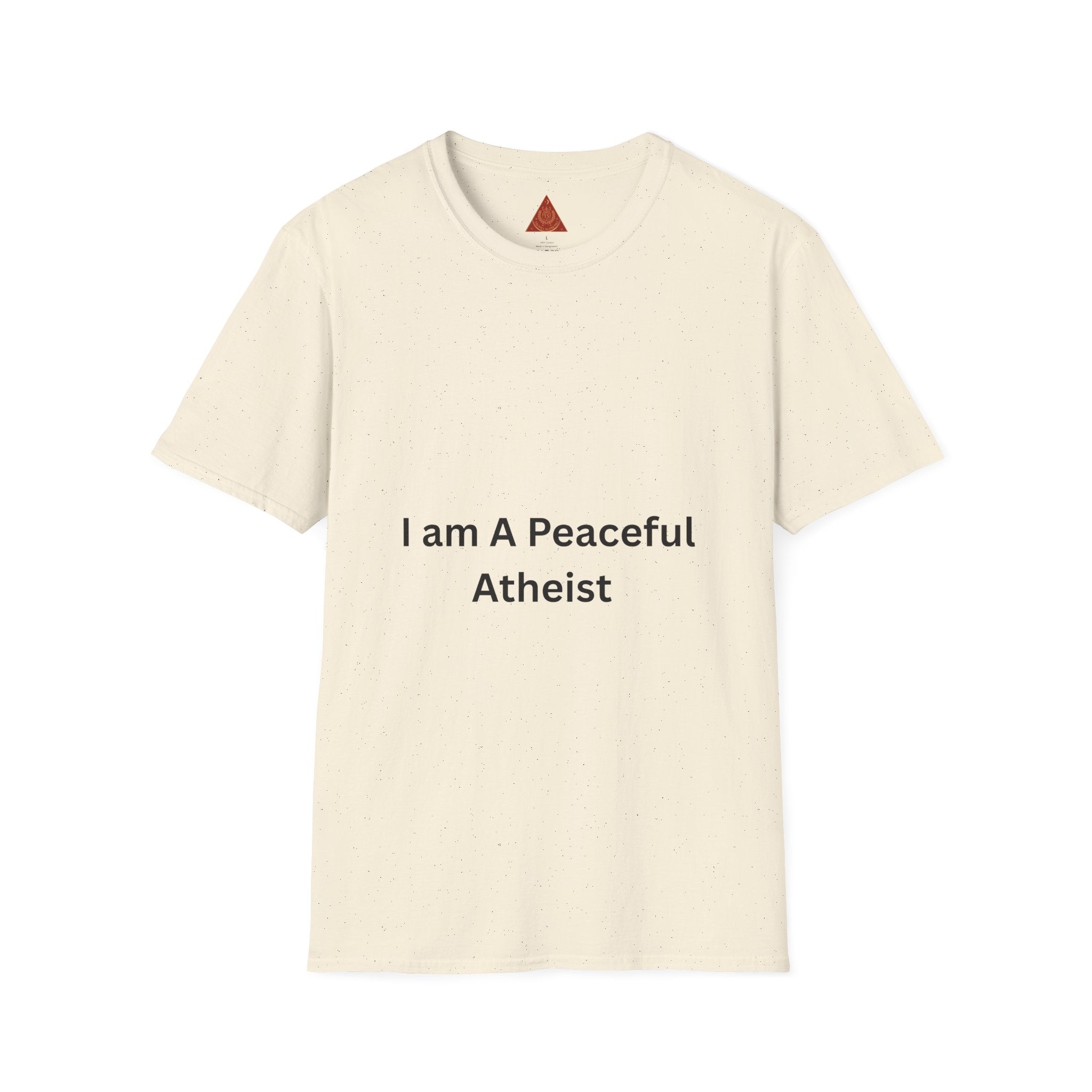 Trono Supremo | Contemporary | Peaceful Atheist T-Shirt — Minimalist 'I Am A Peaceful Atheist' Statement Tee