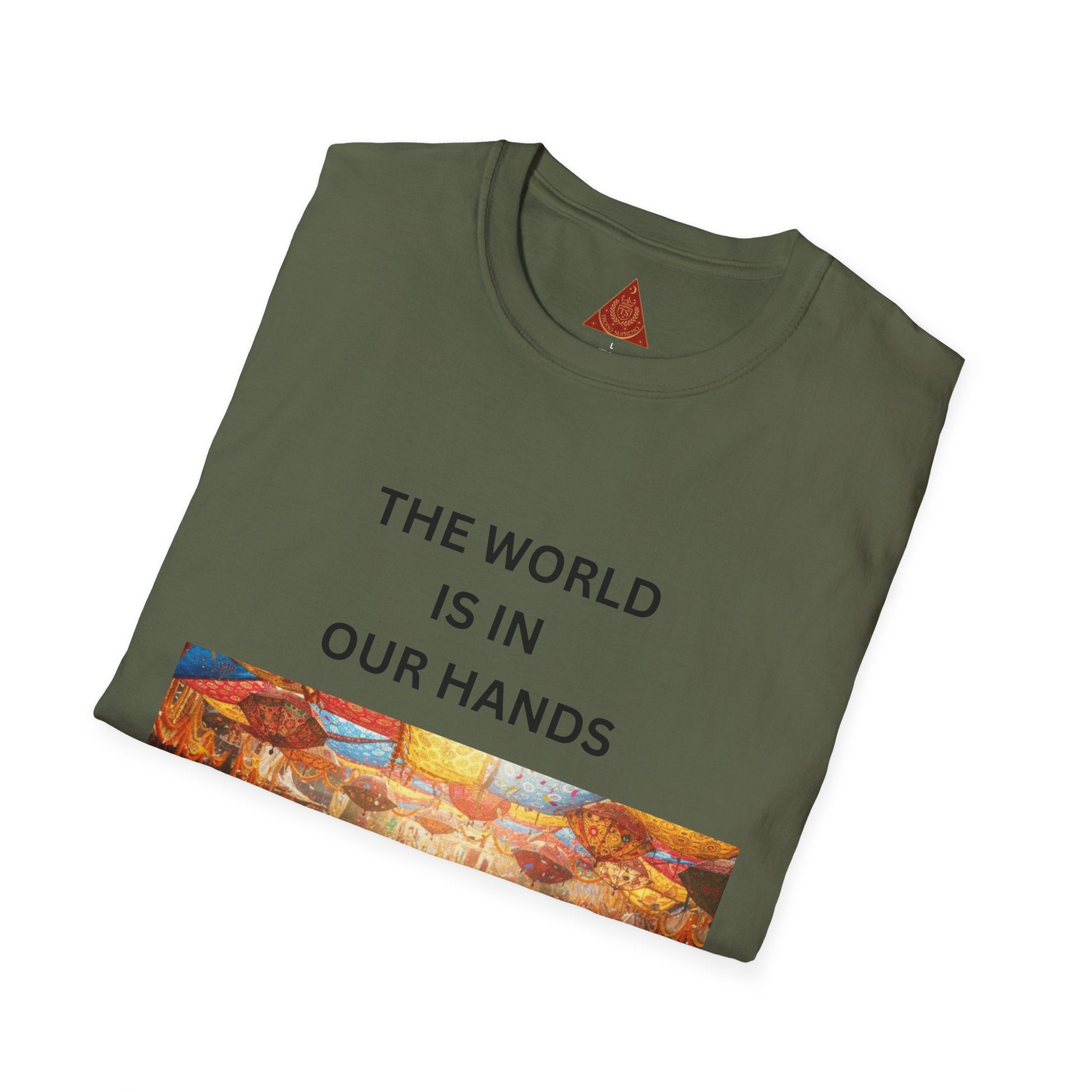 Trono Supremo | Contemporary | The World Is In Our Hands T-Shirt — Earth & Unity Graphic Tee