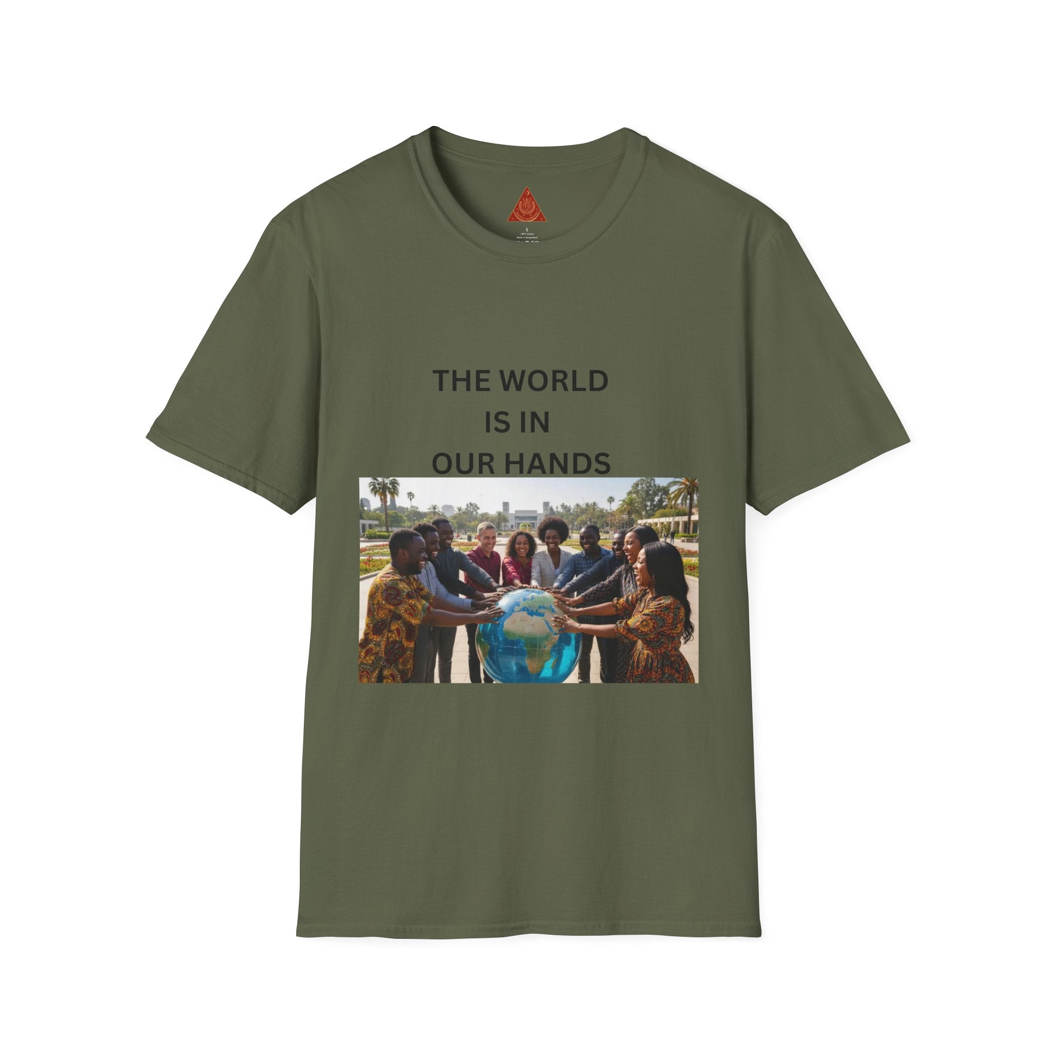 Trono Supremo { Contemporary | T-Shirt — "The World Is In Our Hands" Earth Day Community Graphic Tee