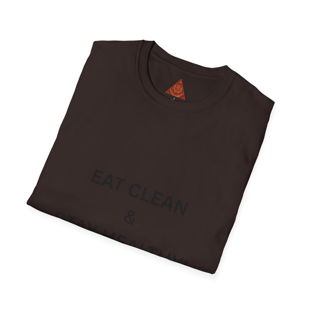 Trono Supremo | Contemporary  |  Eat Clean & Stay Healthy T‑Shirt — Minimal Wellness Graphic Tee