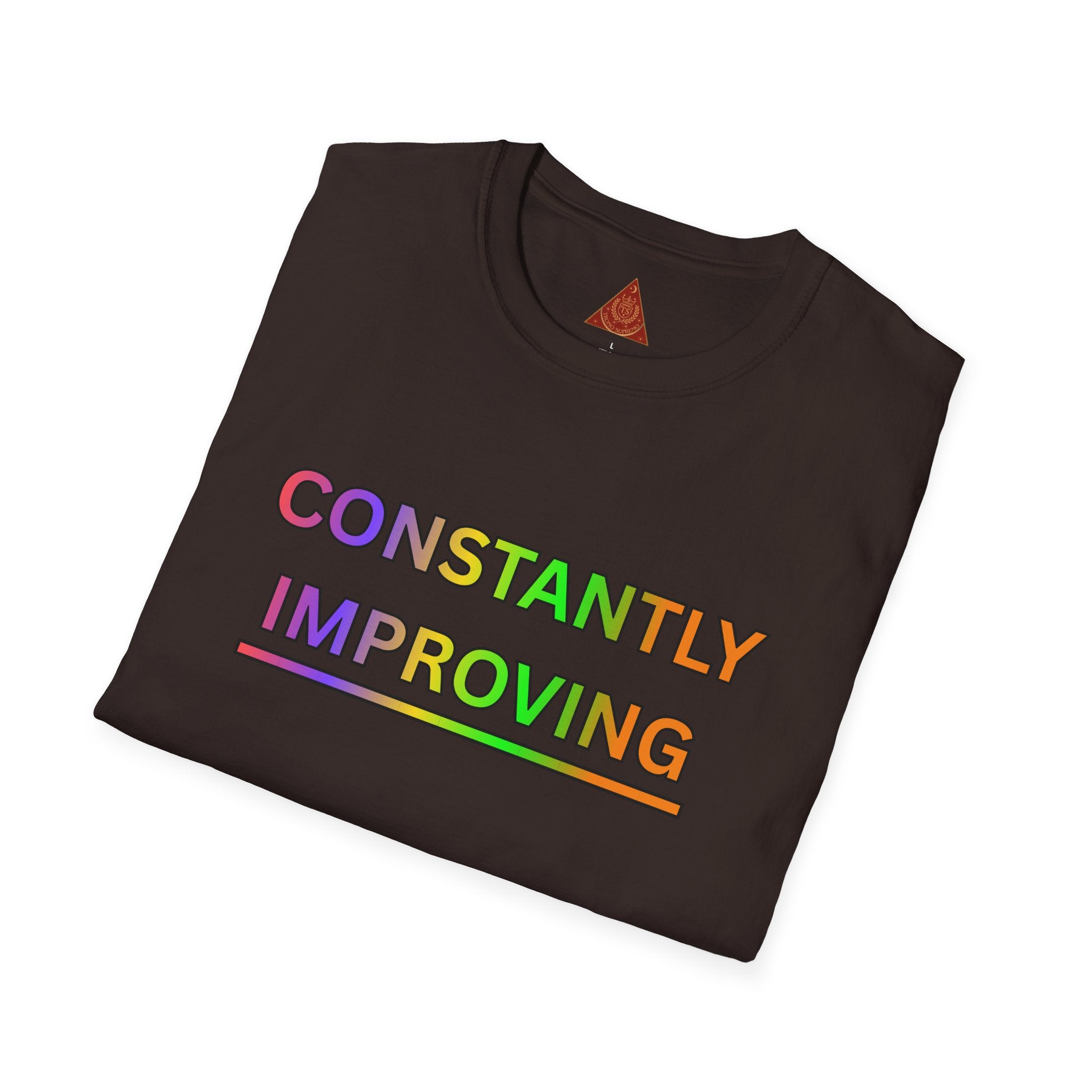 Trono Supremo |  Contemporary  |  Constantly Improving Rainbow Motivational T-Shirt
