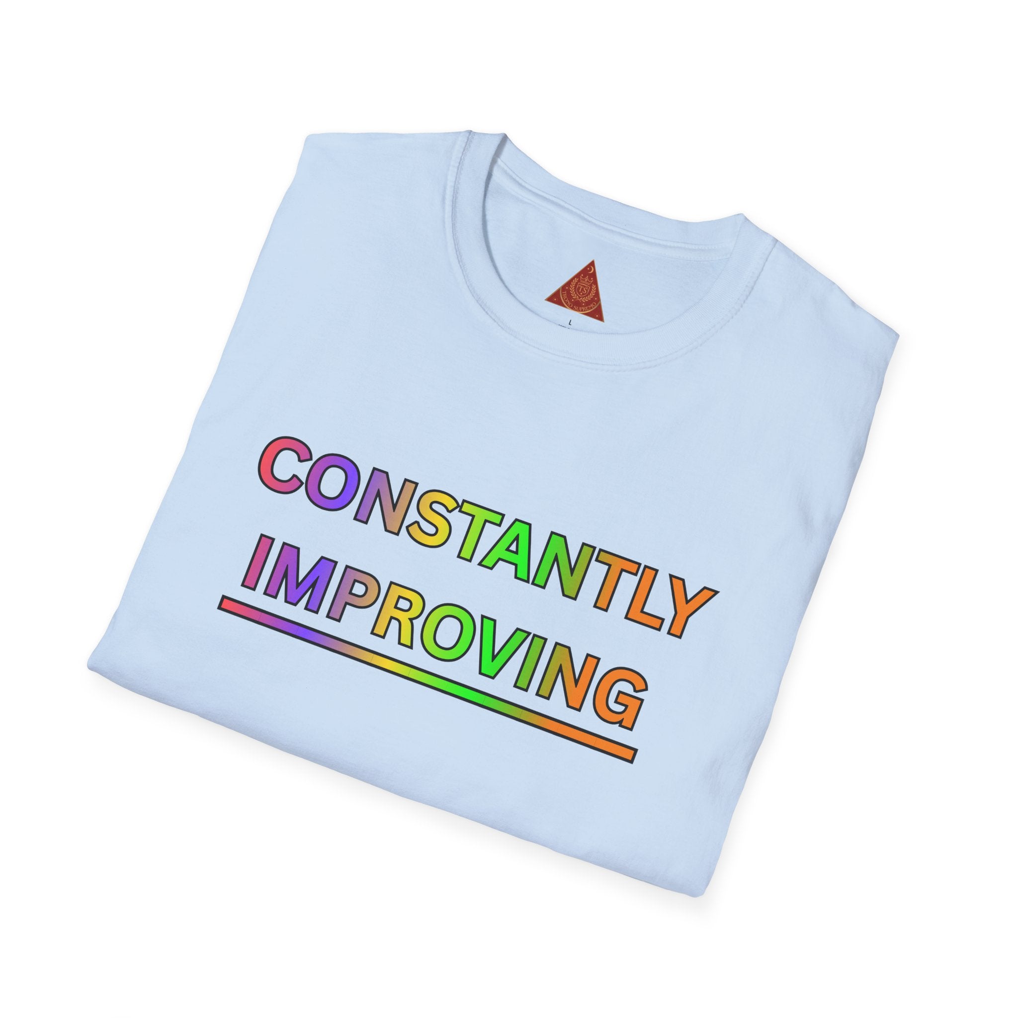 Trono Supremo |  Contemporary  |  Constantly Improving Rainbow Motivational T-Shirt