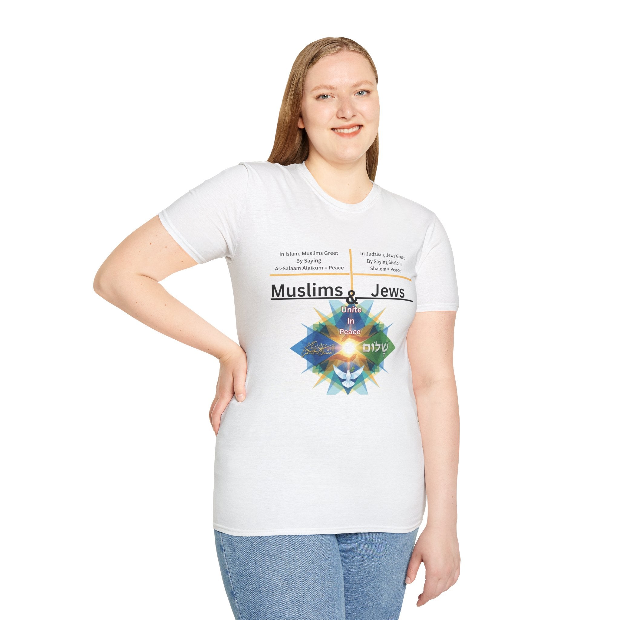 Muslims & Jews Unite Peace T-Shirt — Interfaith Harmony Graphic Tee