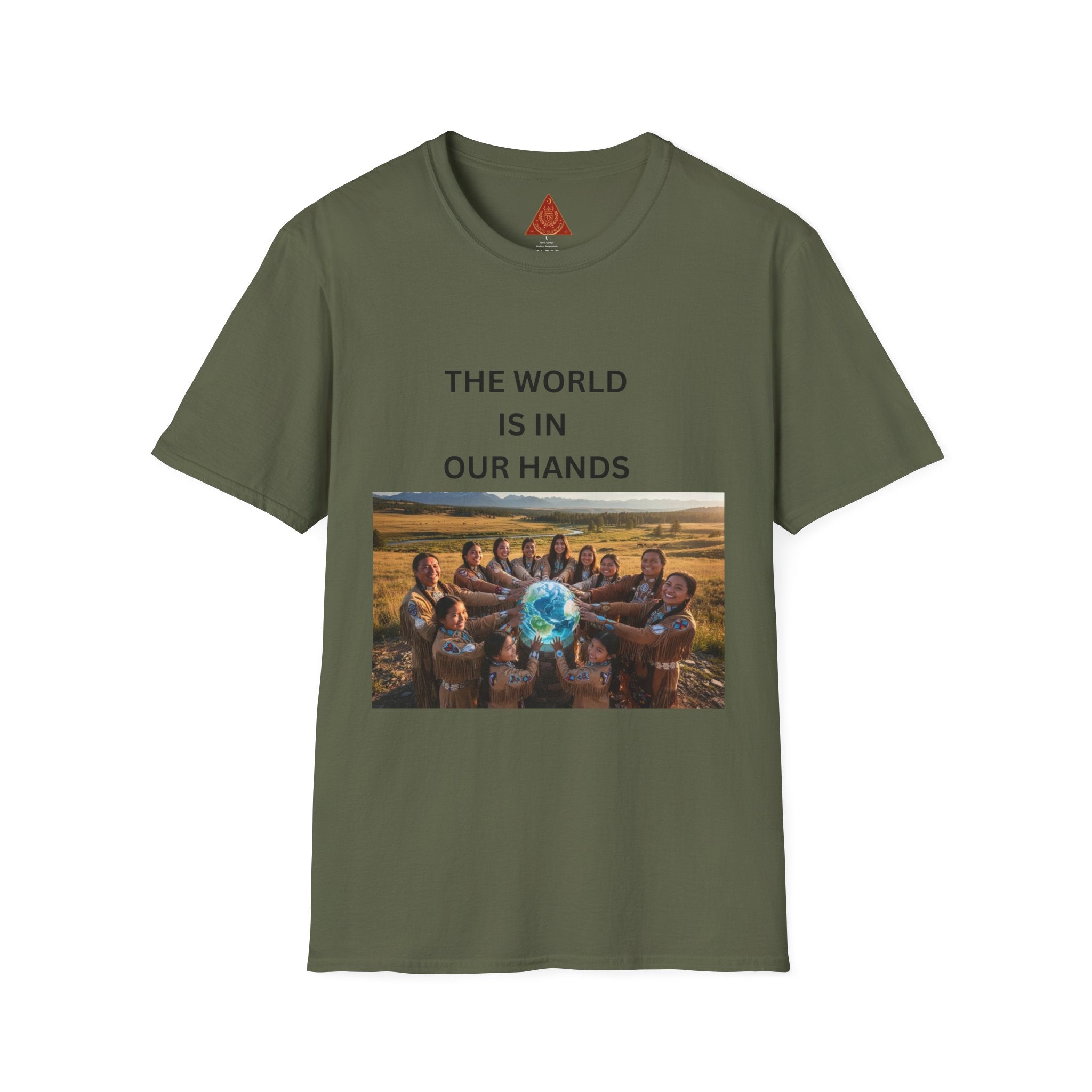 Trono Supremo | Contemporary | The World Is In Our Hands T-Shirt — Environmental Awareness Tee