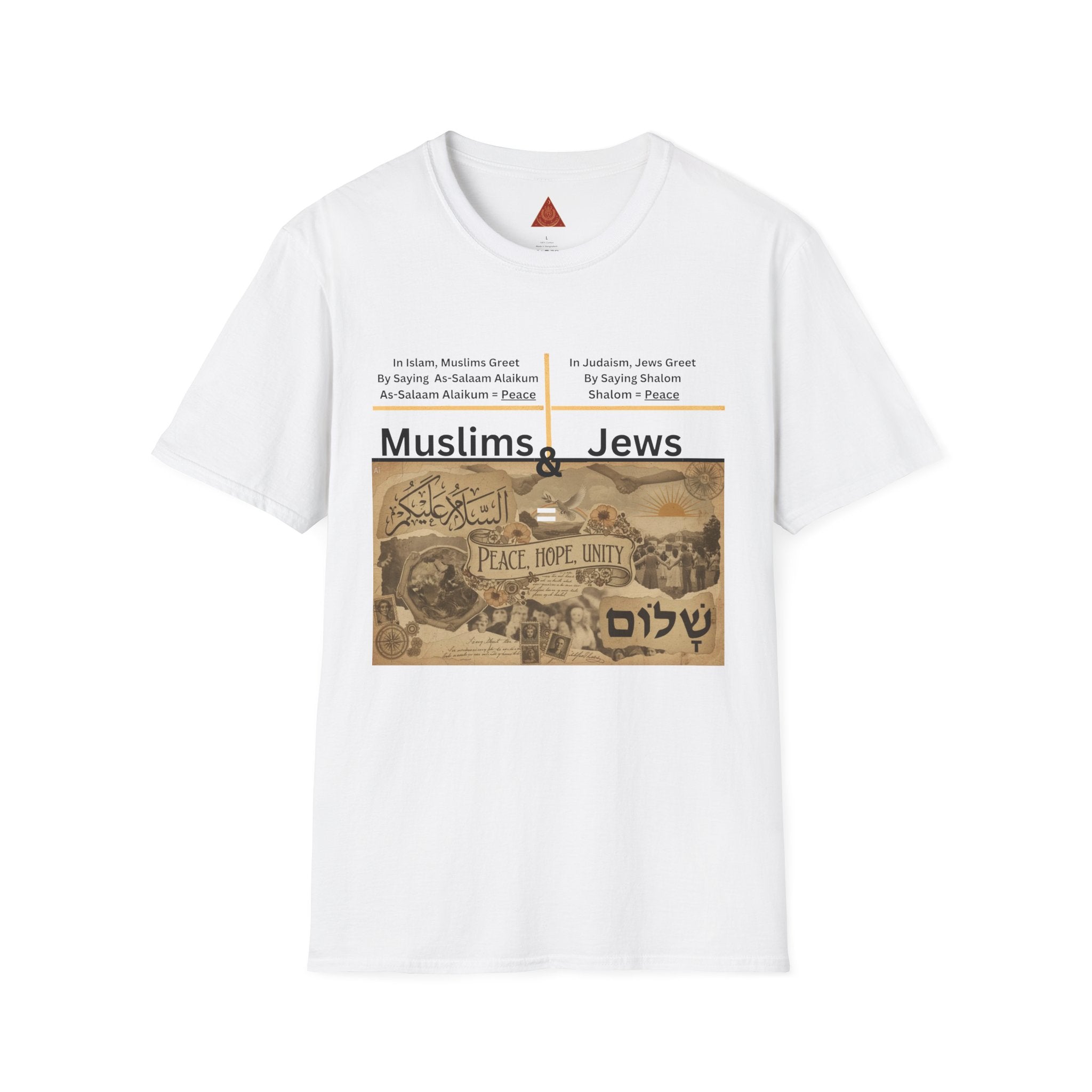 Trono Supremo |  Muslims & Jews Peace T-Shirt – 'Peace, Hope, Unity' Interfaith Design