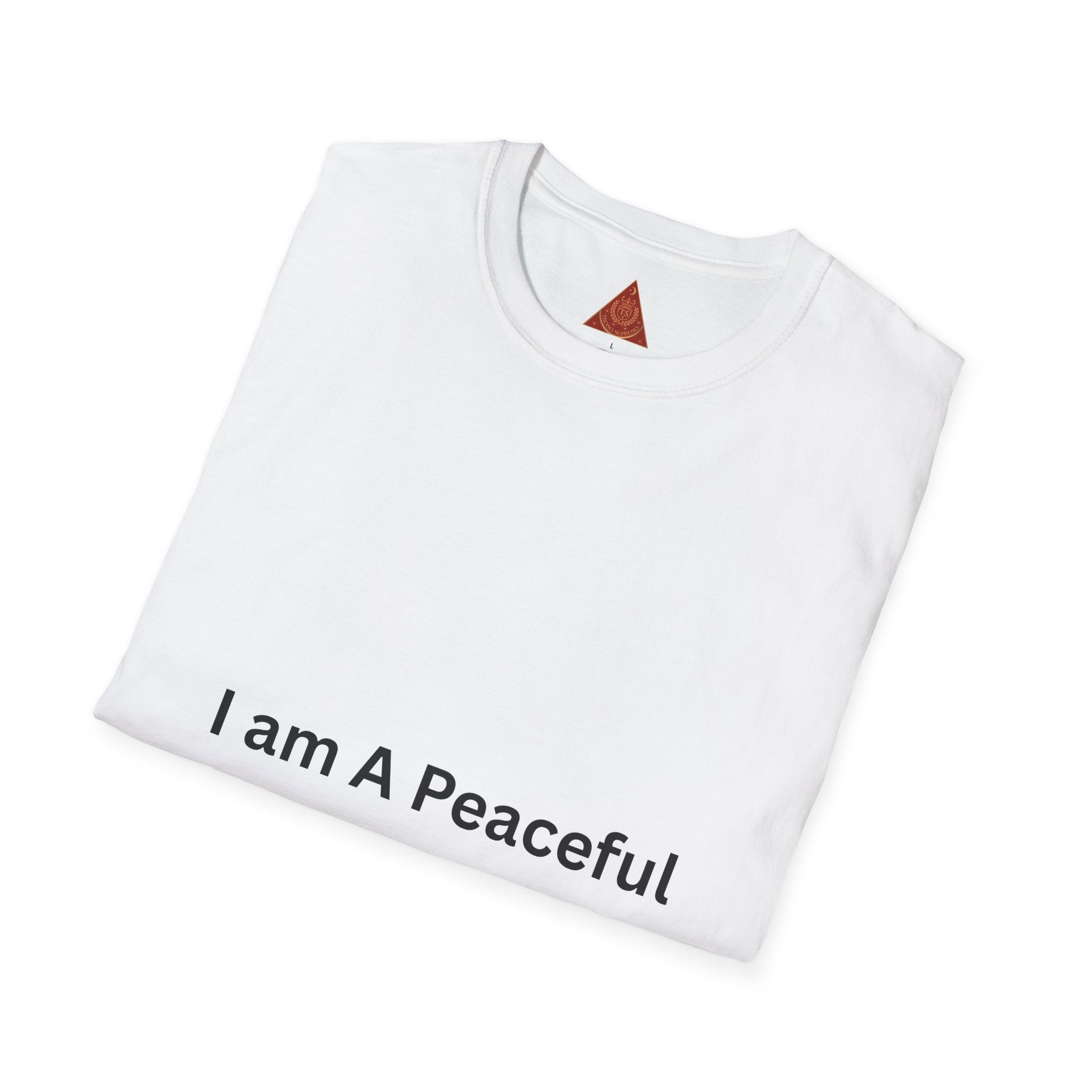 Trono Supremo | Contemporary | Peaceful Atheist T-Shirt — Minimalist 'I Am A Peaceful Atheist' Statement Tee