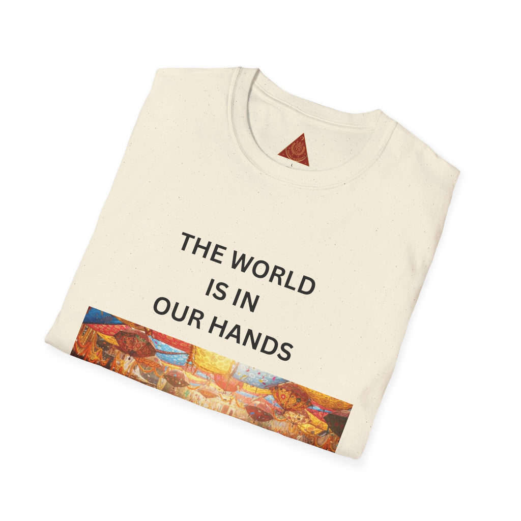 Trono Supremo | Contemporary | The World Is In Our Hands T-Shirt — Earth & Unity Graphic Tee