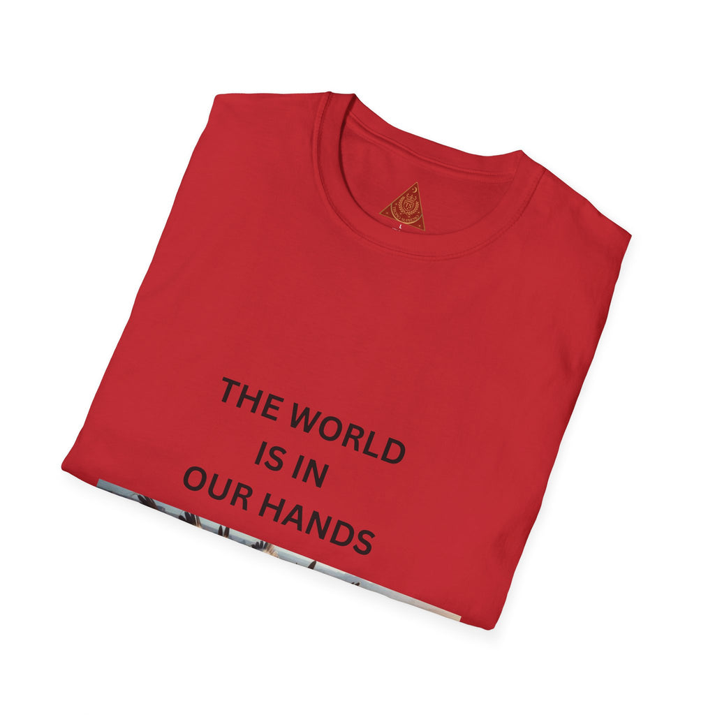T‑Shirt — "The World Is In Our Hands" Globe Graphic Tee