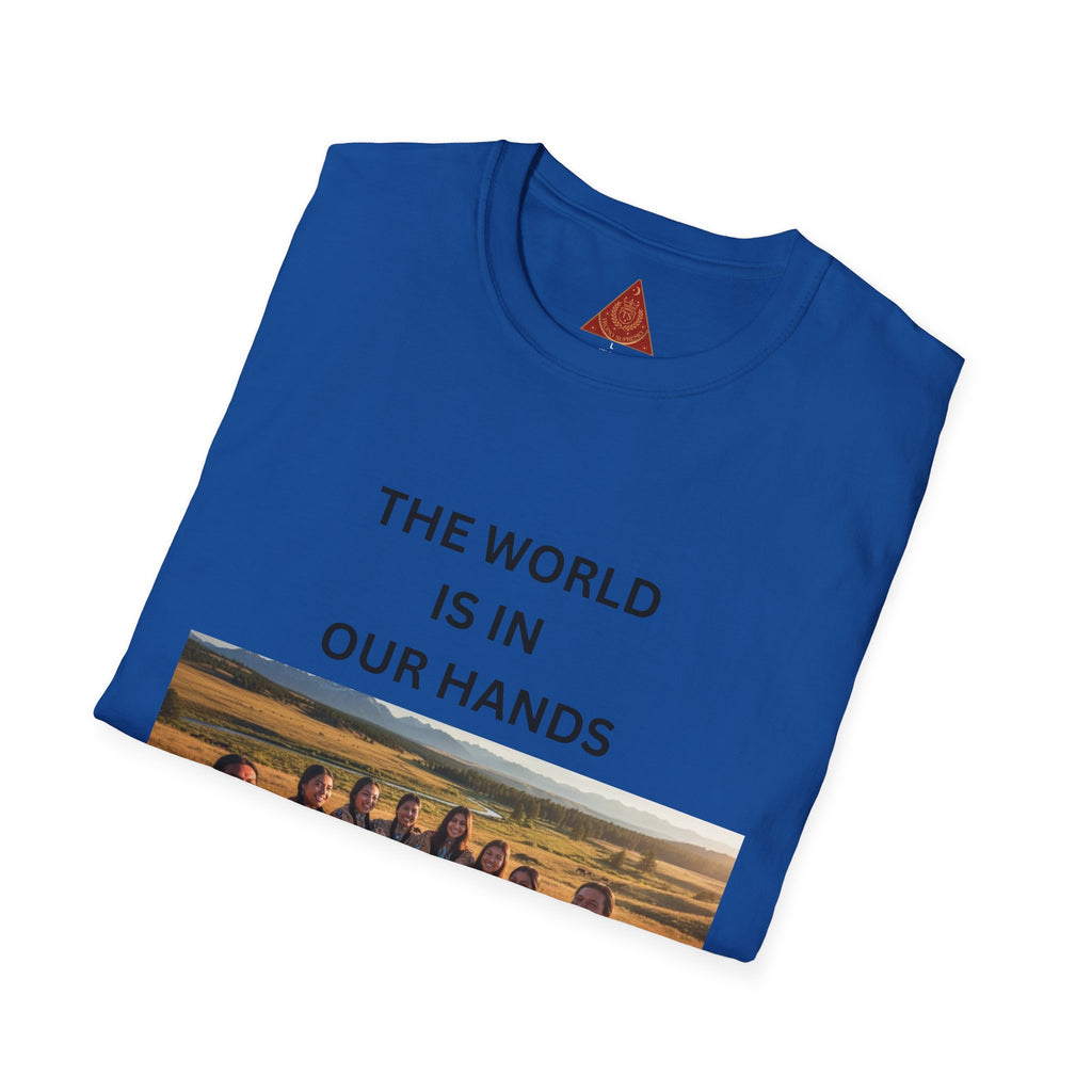 Trono Supremo | Contemporary | The World Is In Our Hands T-Shirt — Environmental Awareness Tee