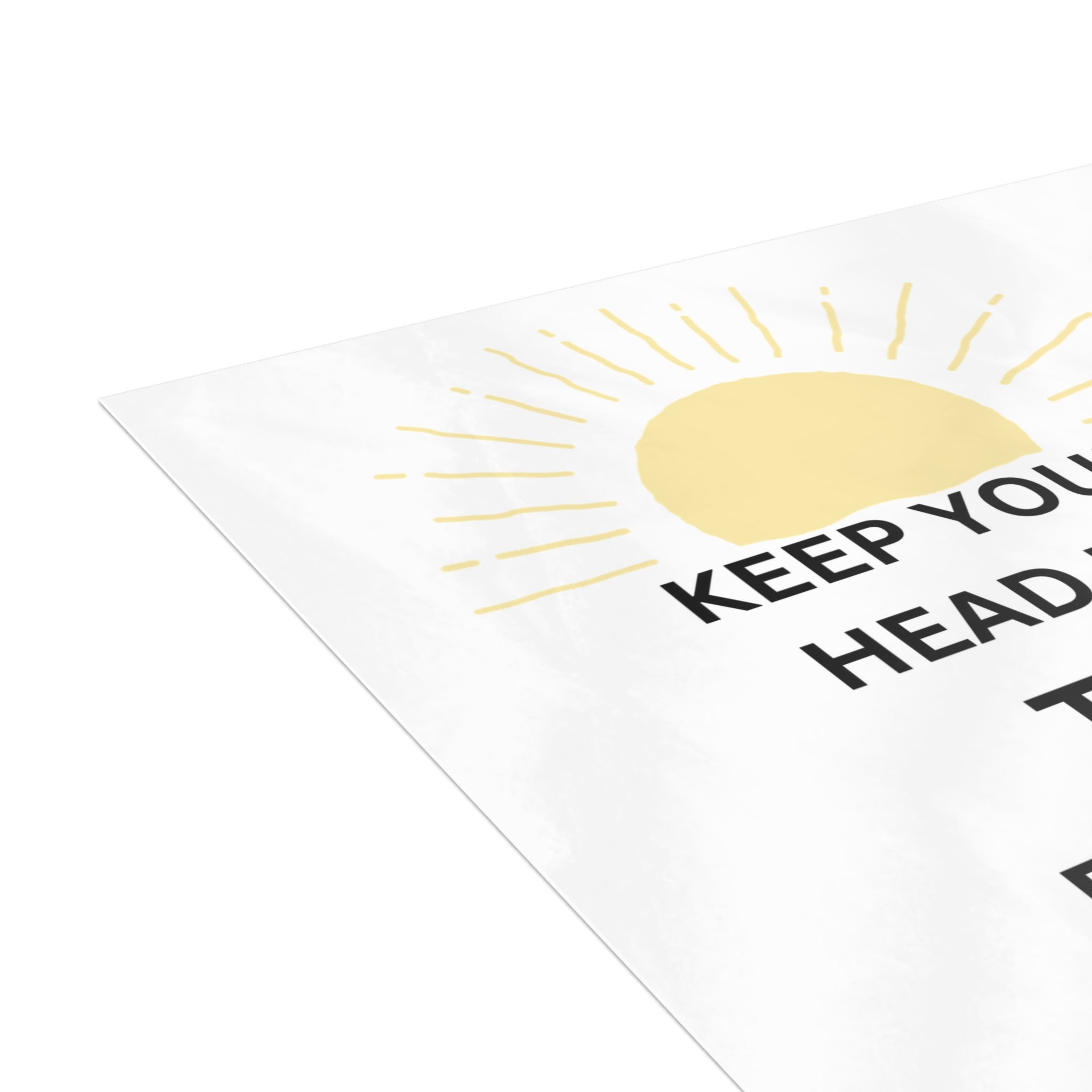 Trono Supremo  |  Contemporary  |  Encouragement Greeting Card — "Keep Your Head Up TSA" Sunburst Sympathy Card (1–50 pcs)