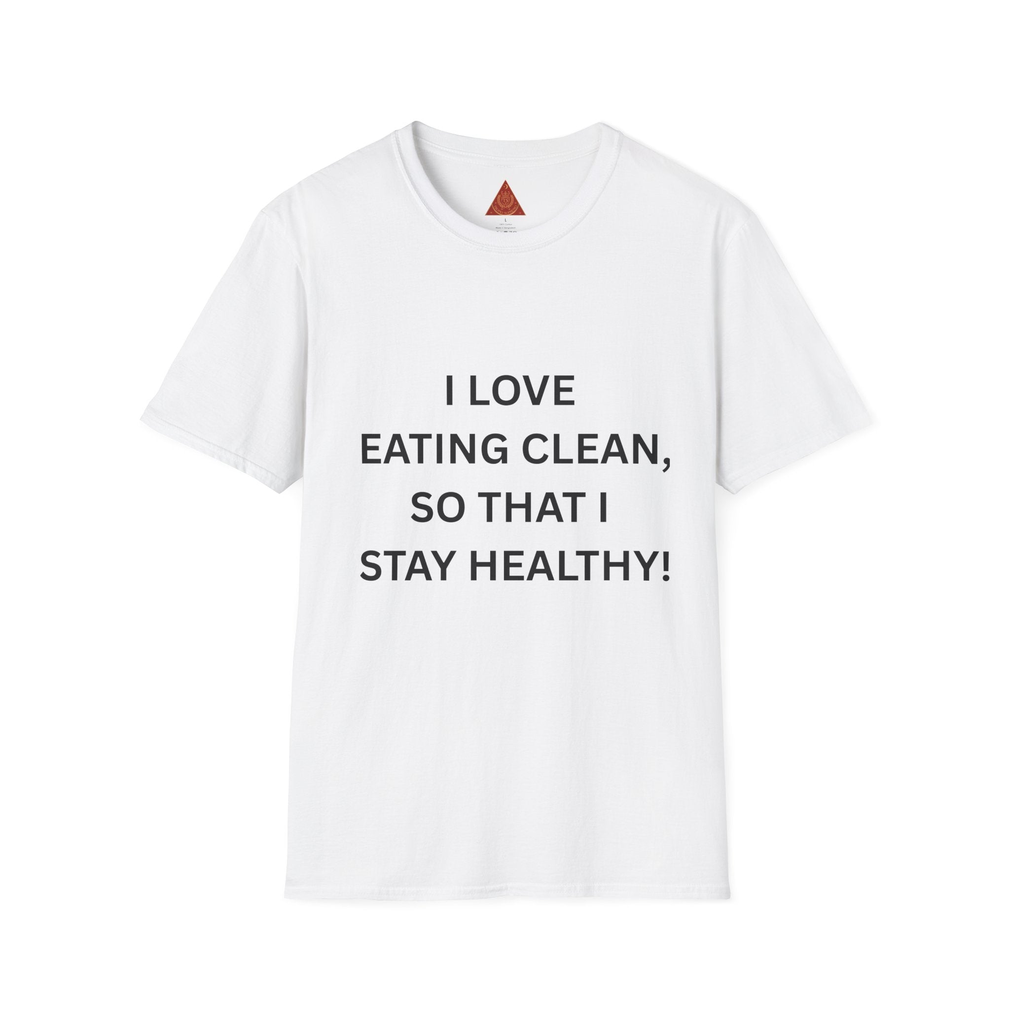 Trono Supremo | Contemporary  |  Healthy Eating Graphic T-Shirt — "I Love Eating Clean, So That I Stay Healthy!"