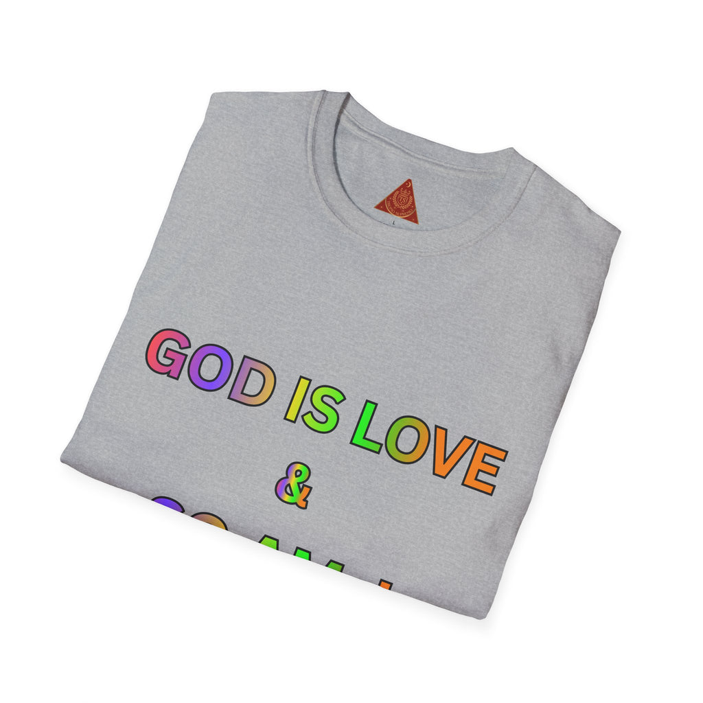 Trono Supremo  |  Contemporary  |  God Is Love & So Am I T-Shirt — Rainbow Faith Pride Tee