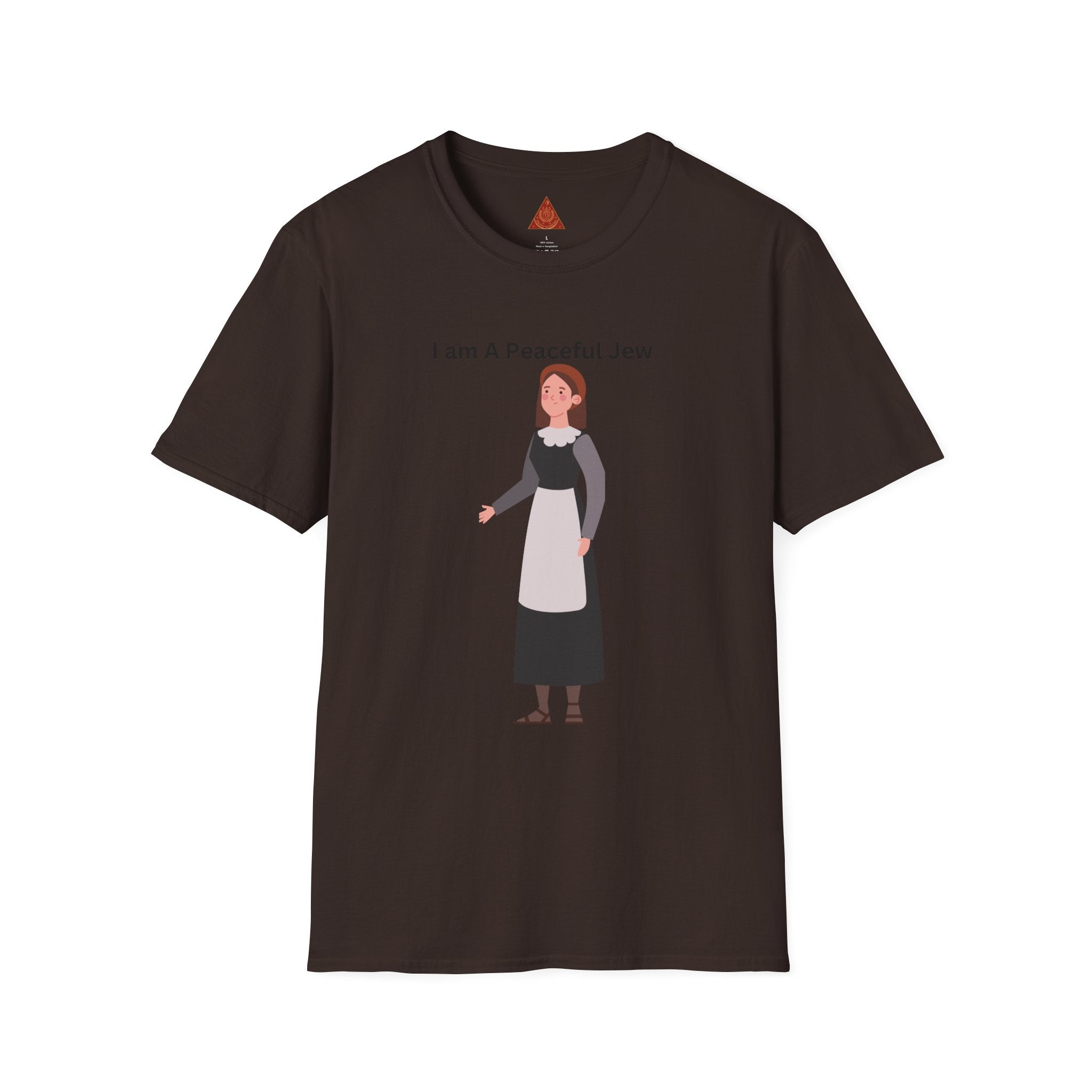 Trono Supremo { Contemporary | "I Am A Peaceful Jew "T-Shirt — Minimalist Jewish Heritage Tee