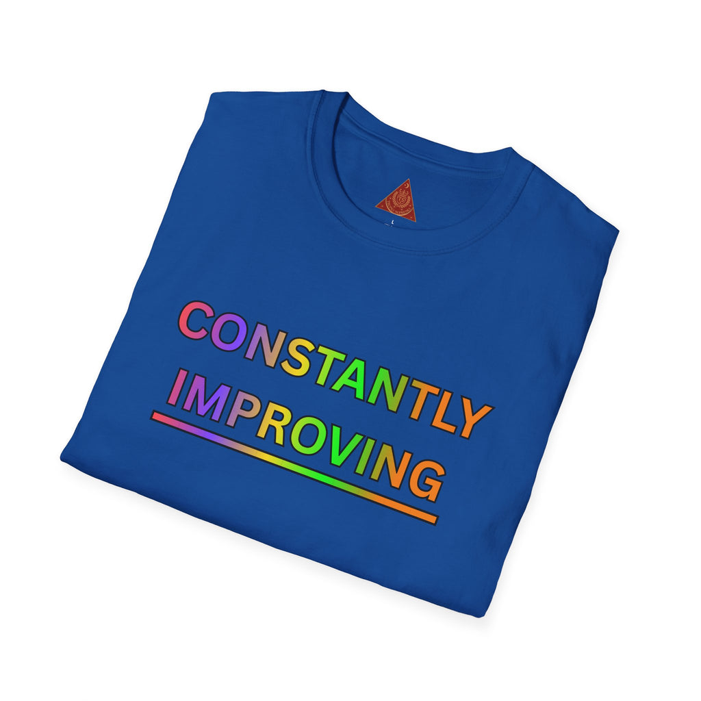 Trono Supremo |  Contemporary  |  Constantly Improving Rainbow Motivational T-Shirt