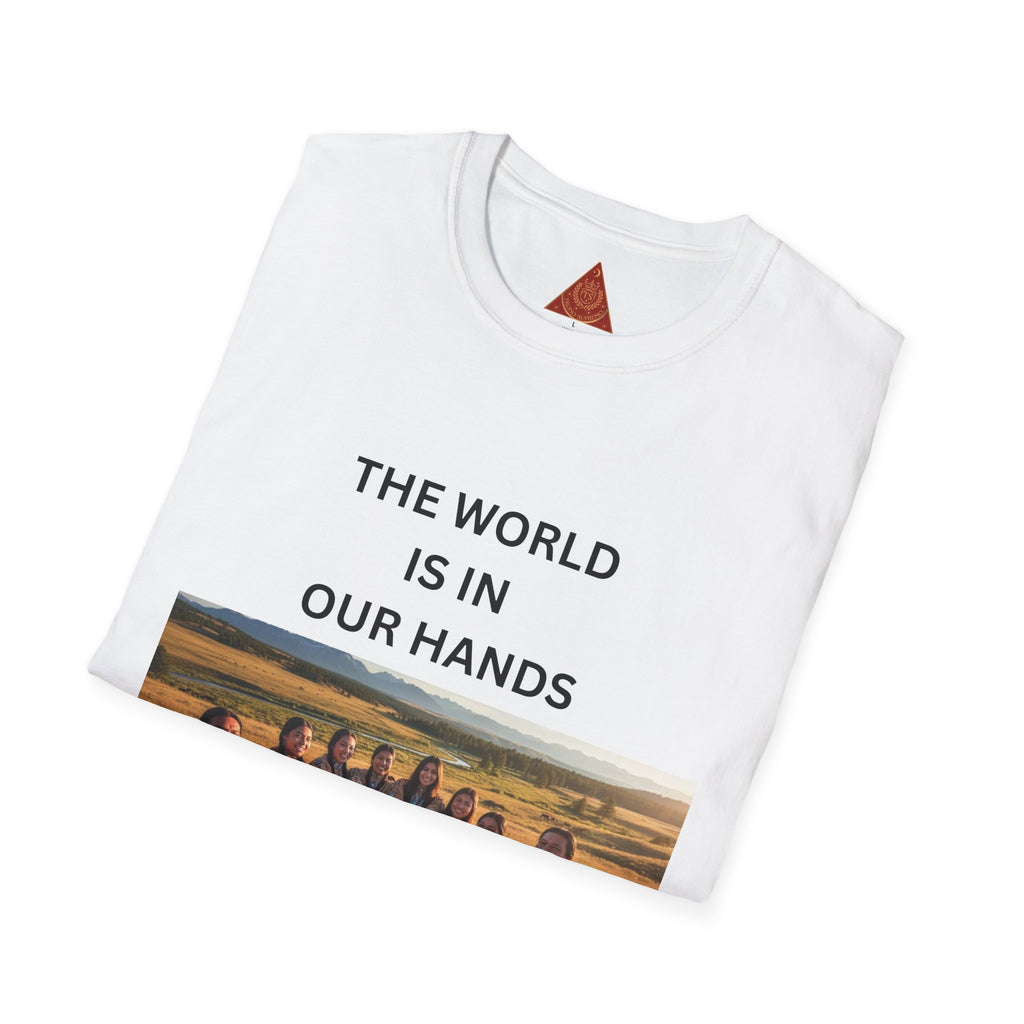 Trono Supremo | Contemporary | The World Is In Our Hands T-Shirt — Environmental Awareness Tee