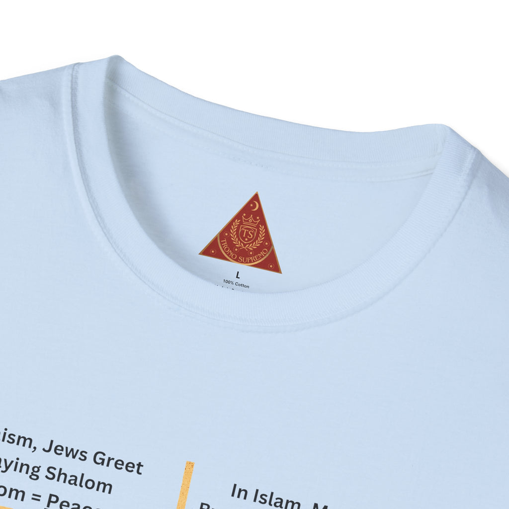 Trono Supremo Contemporary | Jews & Muslims Unity T-Shirt — Interfaith Friendship Tee