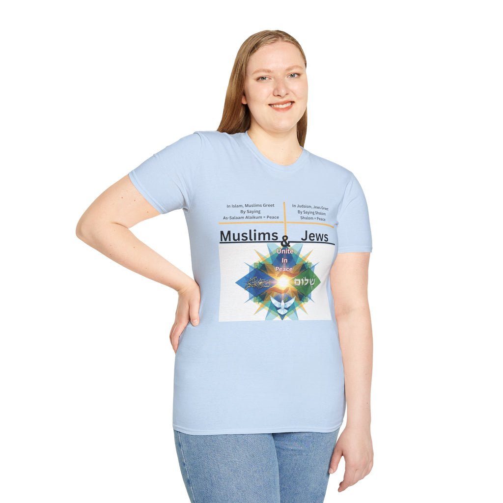 Muslims & Jews Unite Peace T-Shirt — Interfaith Harmony Graphic Tee