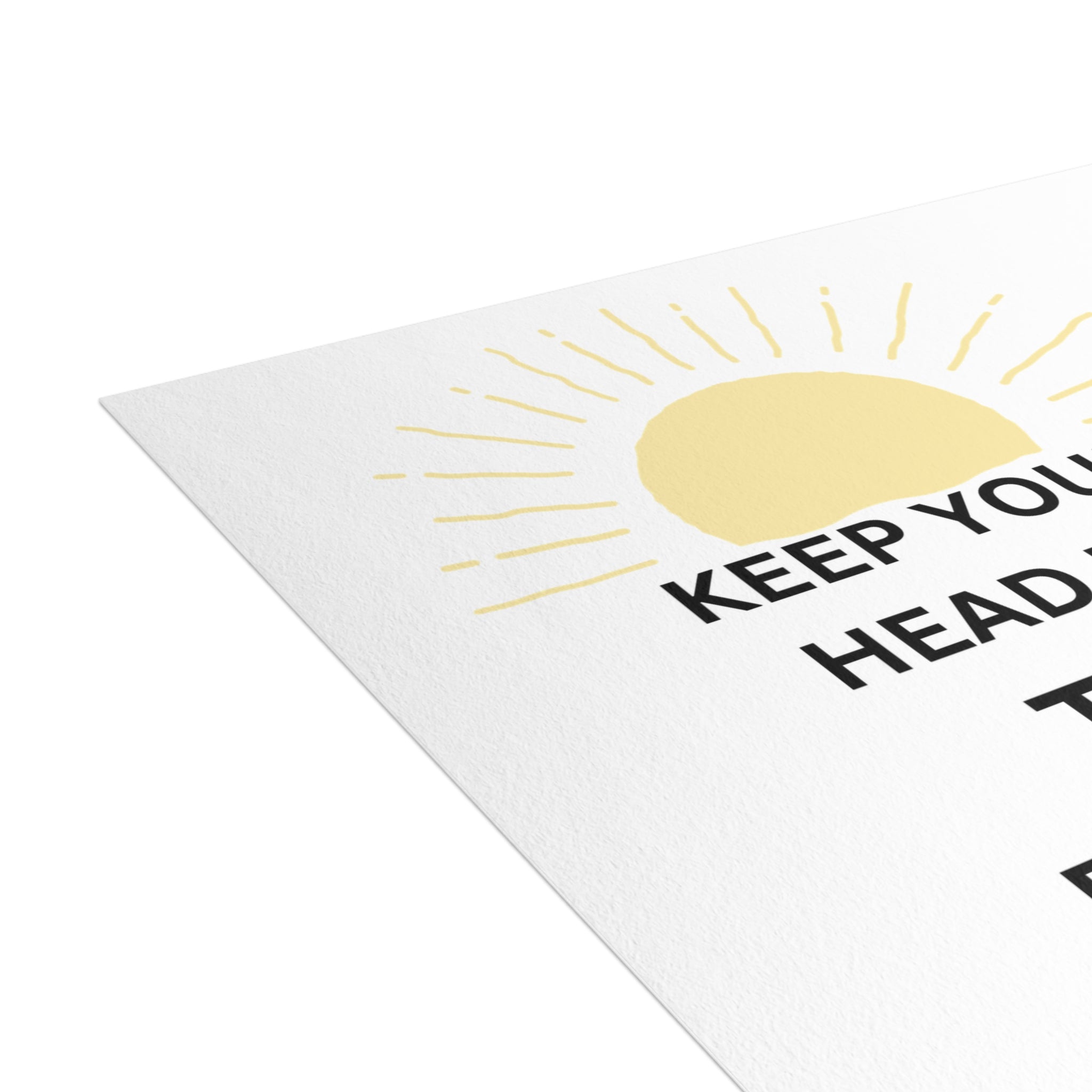 Trono Supremo  |  Contemporary  |  Encouragement Greeting Card — "Keep Your Head Up TSA" Sunburst Sympathy Card (1–50 pcs)