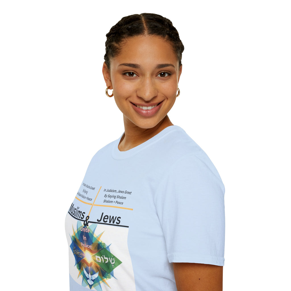 Muslims & Jews Unite Peace T-Shirt — Interfaith Harmony Graphic Tee