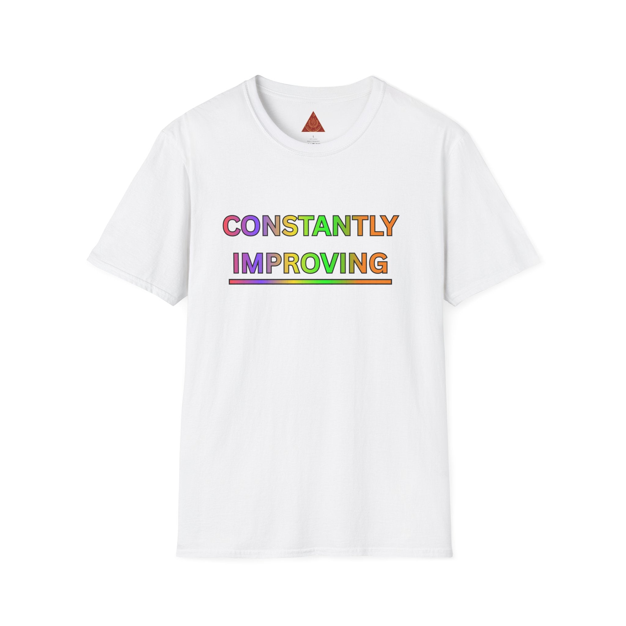 Trono Supremo |  Contemporary  |  Constantly Improving Rainbow Motivational T-Shirt
