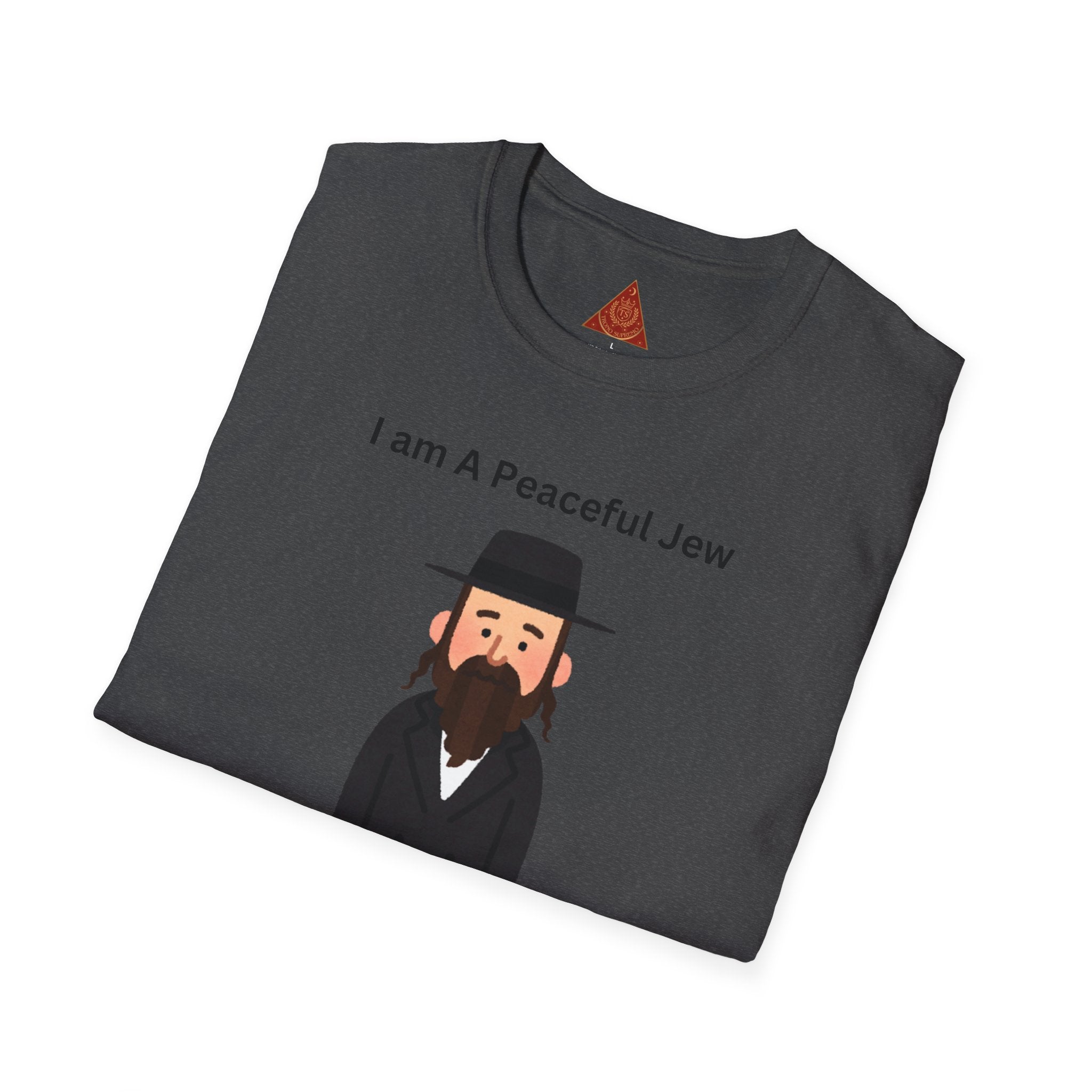 Trono Supremo | Camiseta Pacífica Judía — Camiseta con Bonito Personaje Jasídico