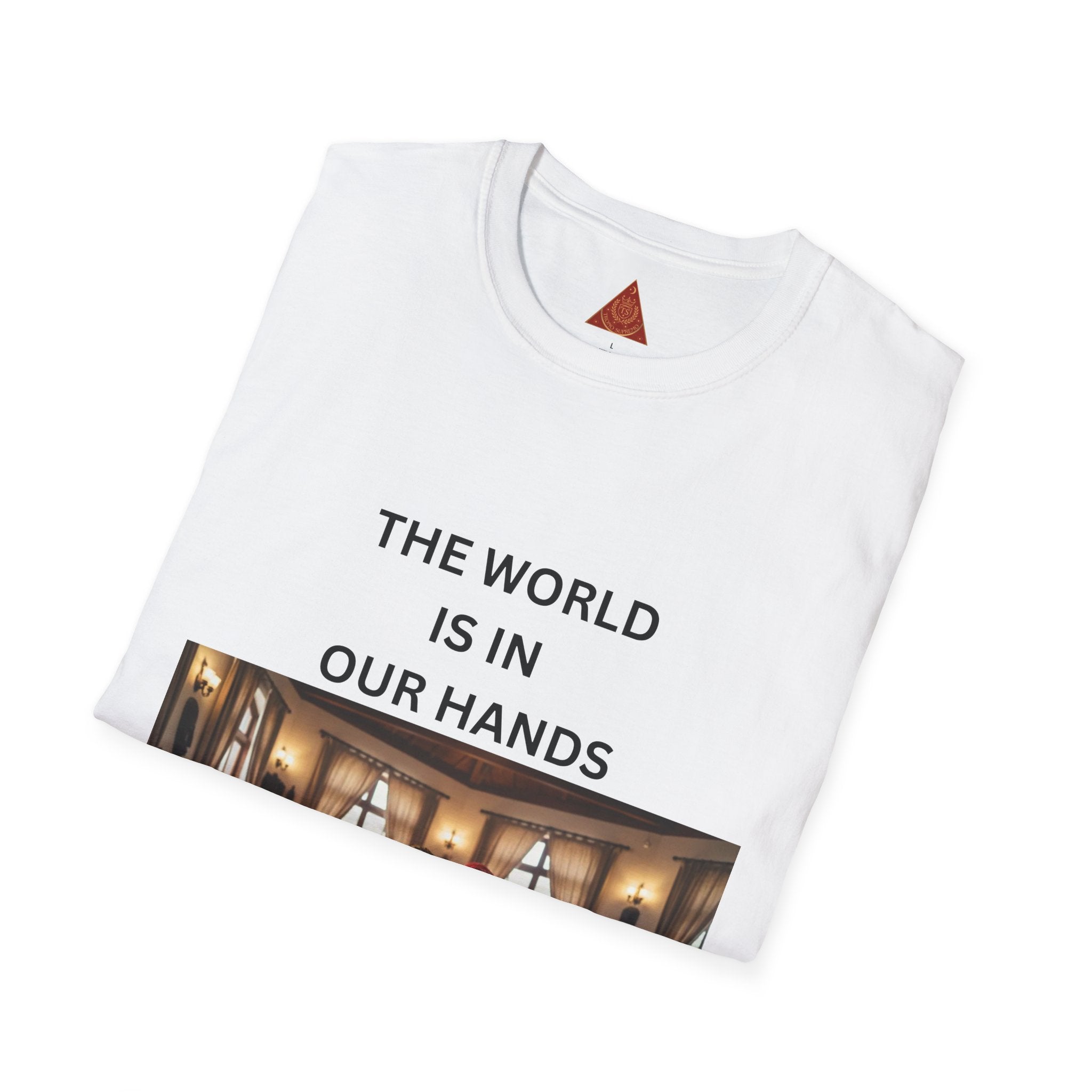 Trono Supremo { Contemporary | T-Shirt — "The World Is In Our Hands" Globe Art Tee