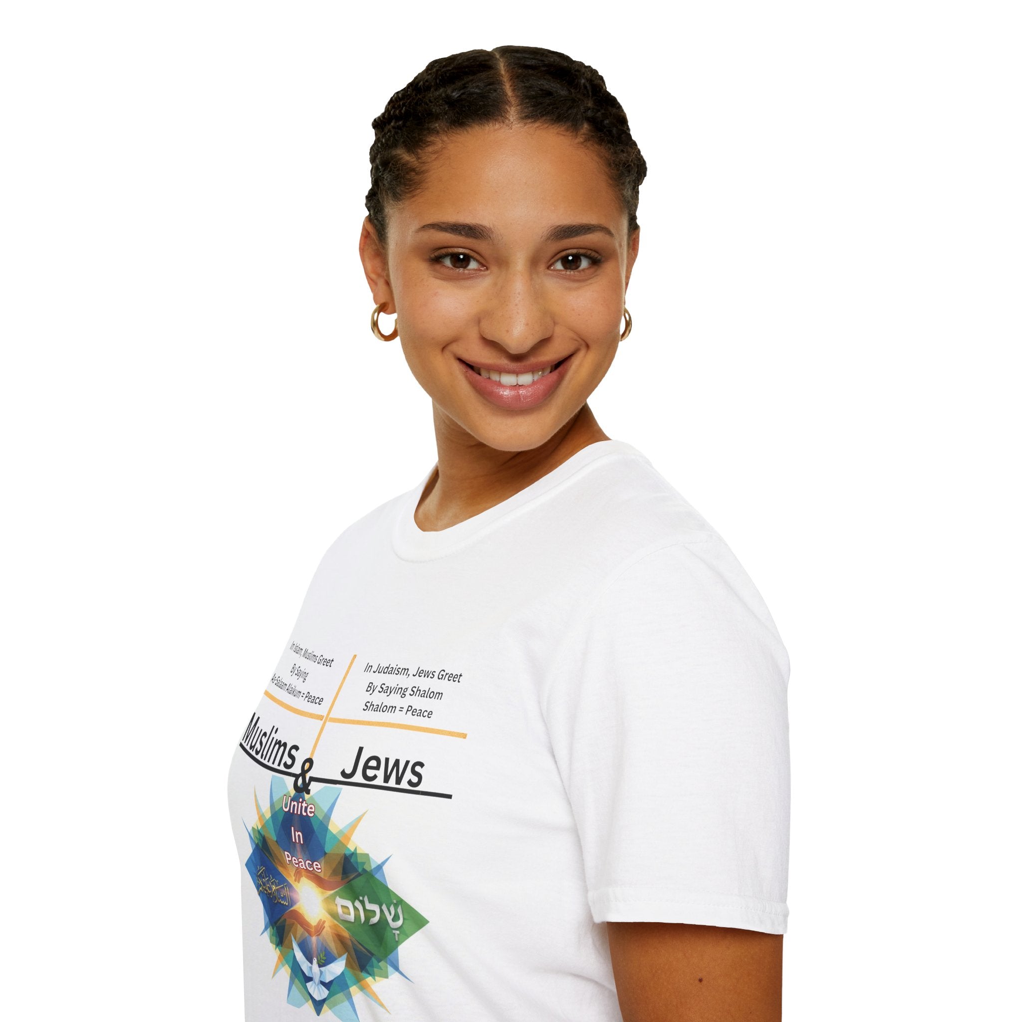 Muslims & Jews Unite Peace T-Shirt — Interfaith Harmony Graphic Tee