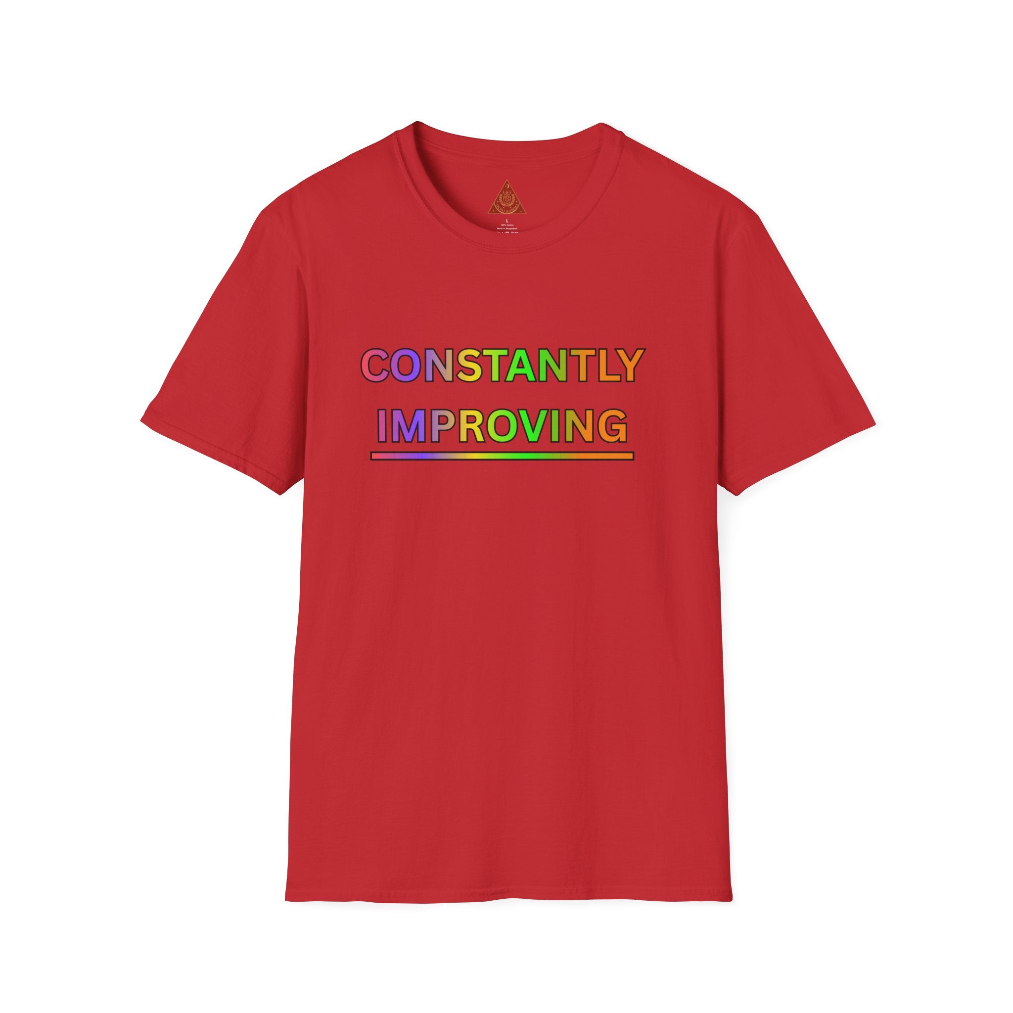 Trono Supremo |  Contemporary  |  Constantly Improving Rainbow Motivational T-Shirt