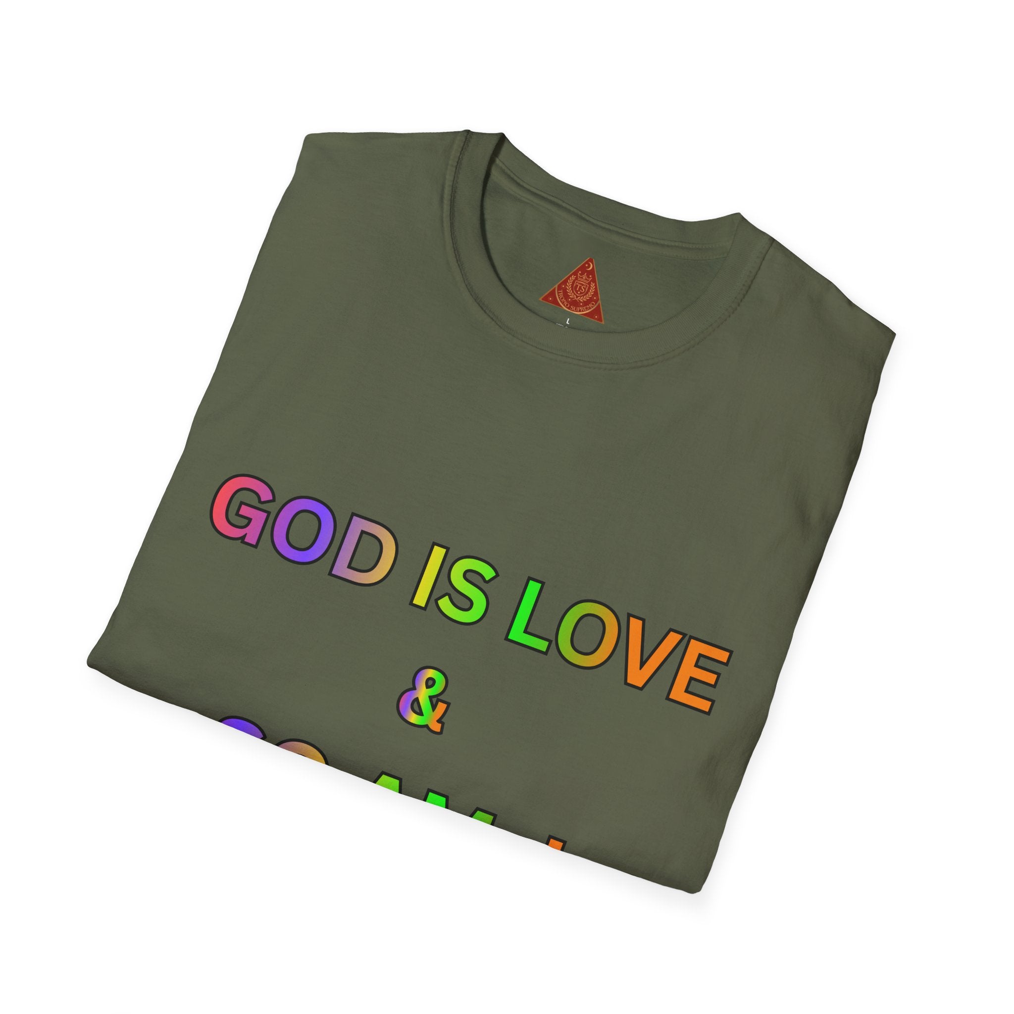 Trono Supremo  |  Contemporary  |  God Is Love & So Am I T-Shirt — Rainbow Faith Pride Tee