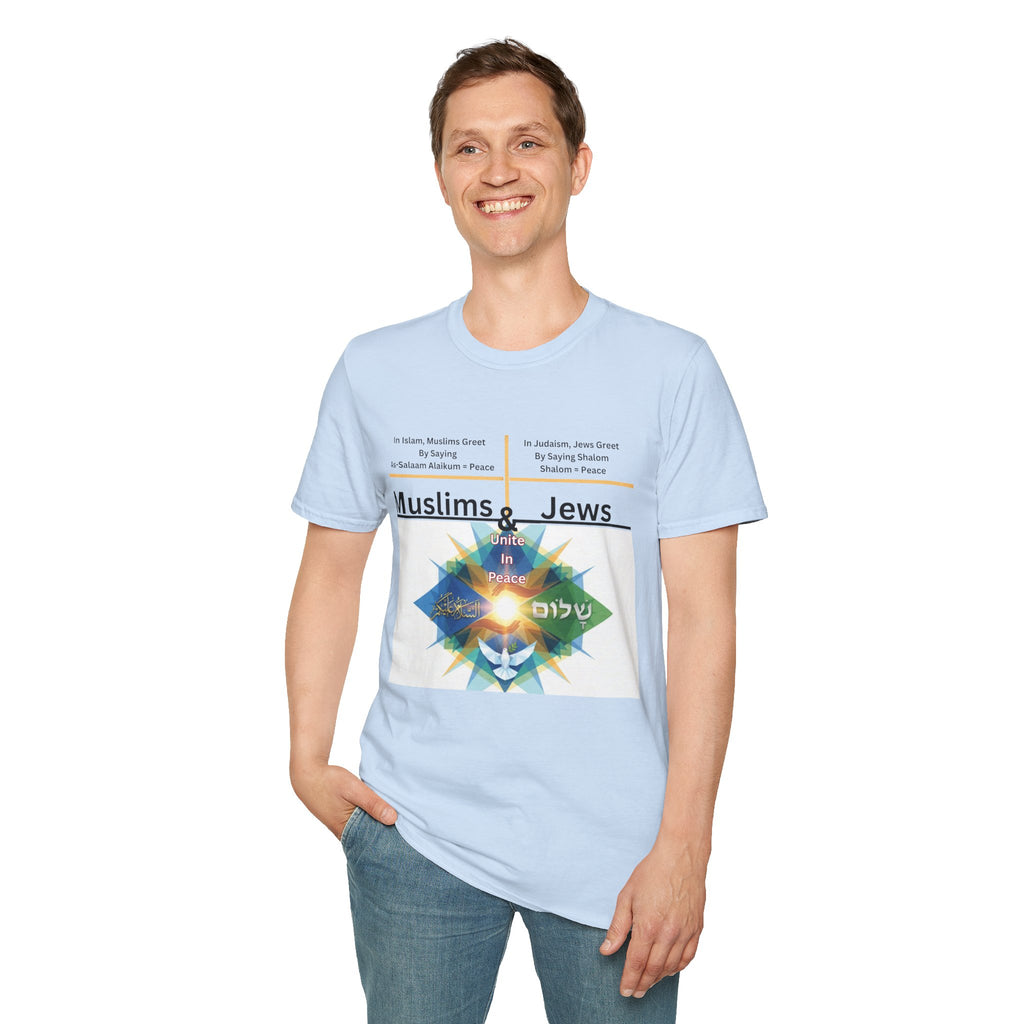 Muslims & Jews Unite Peace T-Shirt — Interfaith Harmony Graphic Tee