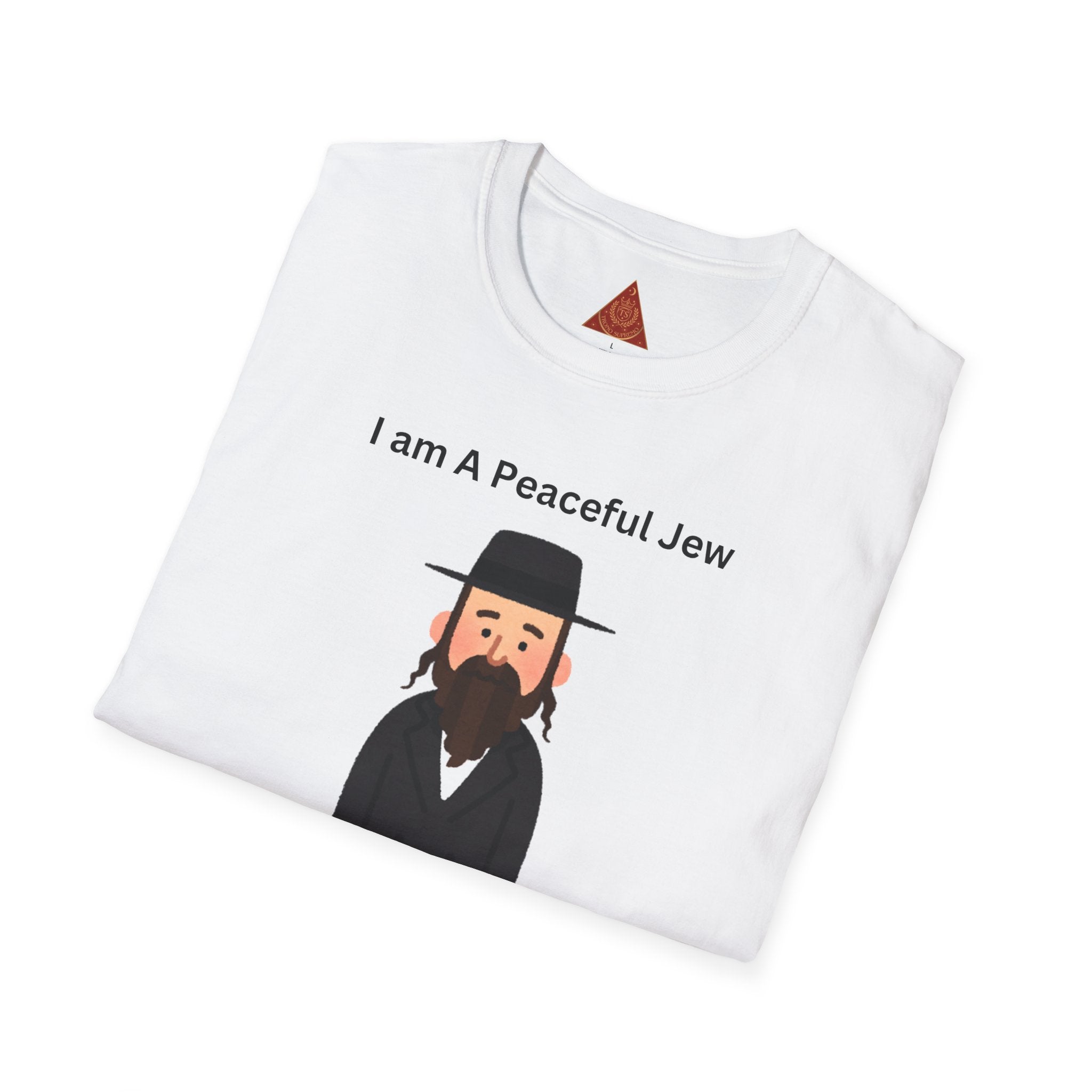 Trono Supremo | Camiseta Pacífica Judía — Camiseta con Bonito Personaje Jasídico