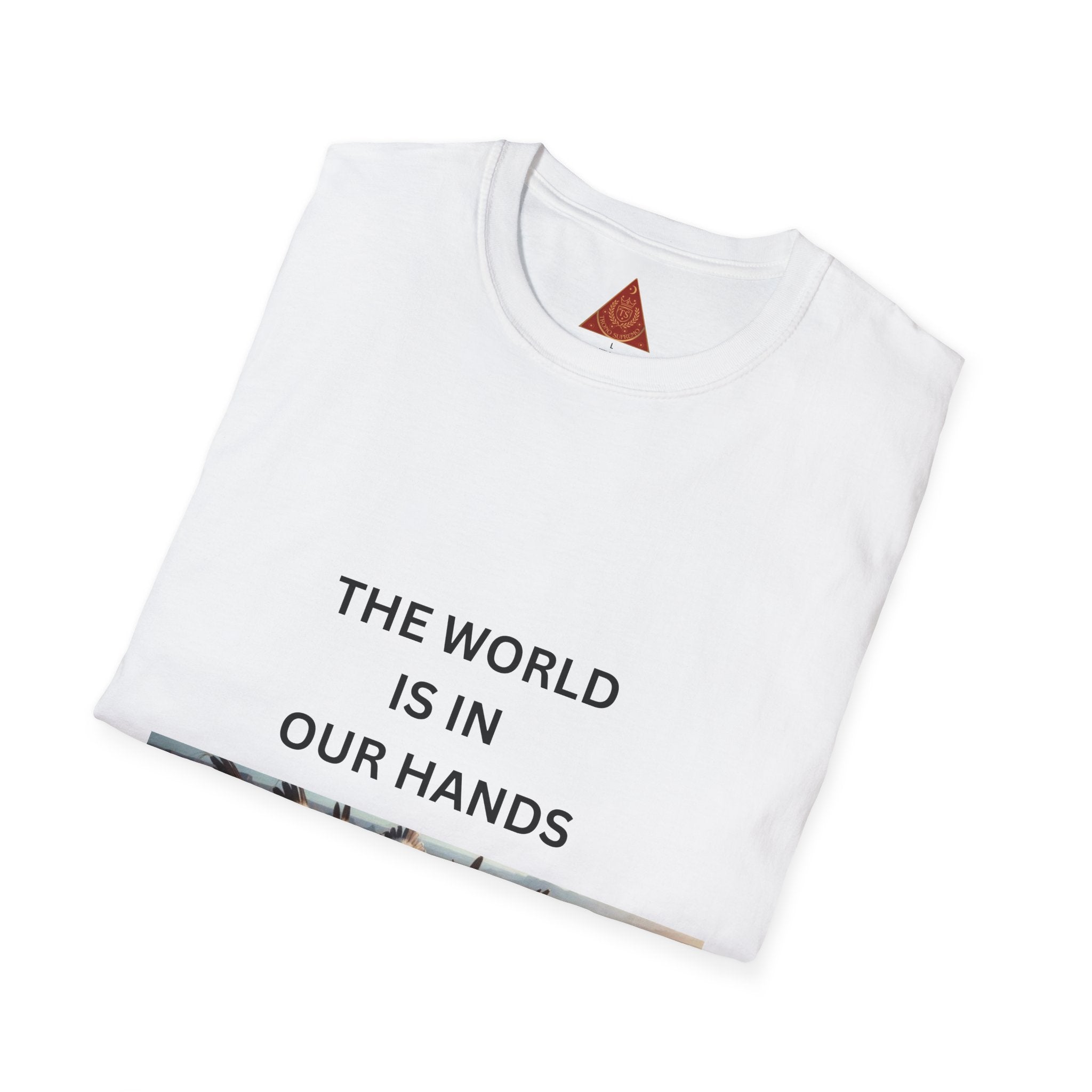 T‑Shirt — "The World Is In Our Hands" Globe Graphic Tee