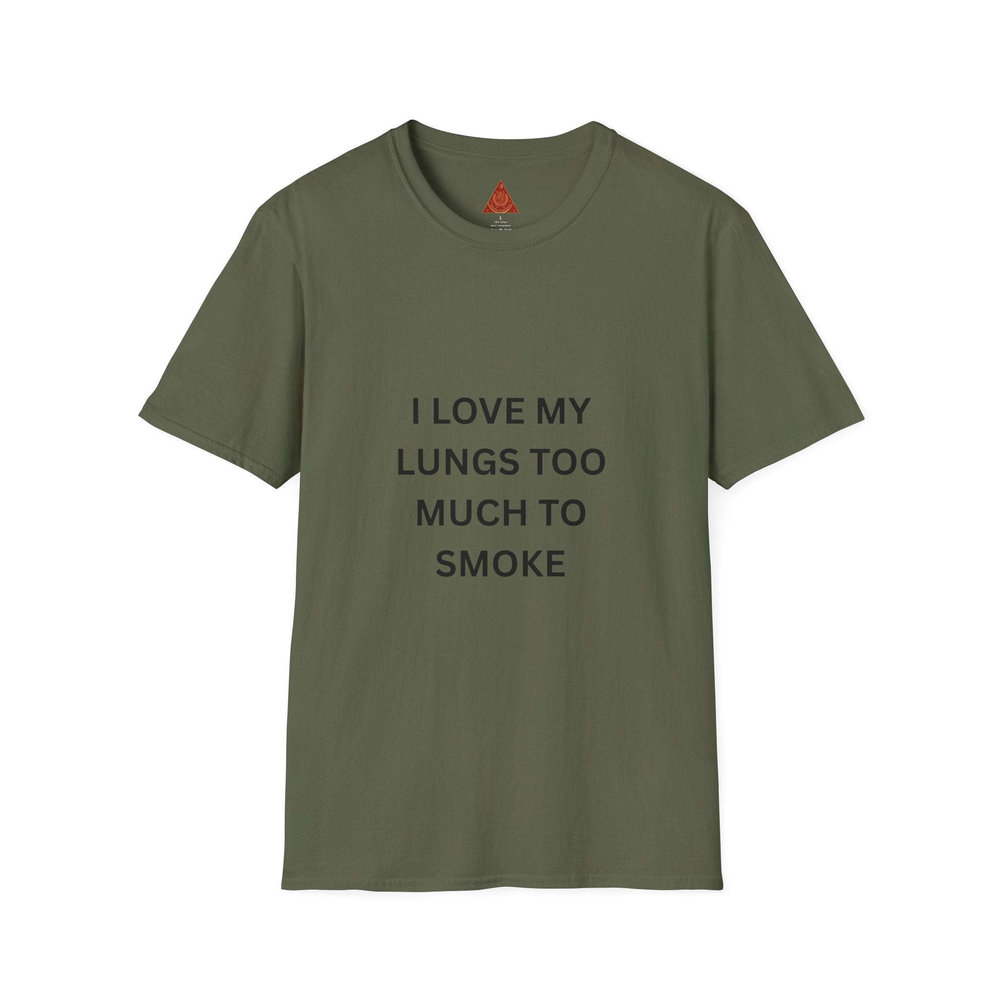 Trono Supremo | Contemporary  |  T-Shirt — “I Love My Lungs Too Much To Smoke” Anti-Smoking Graphic Tee