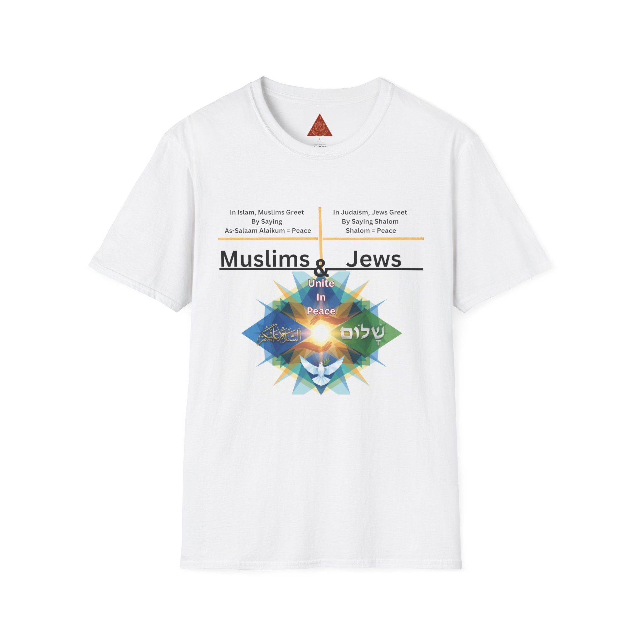 Muslims & Jews Unite Peace T-Shirt — Interfaith Harmony Graphic Tee