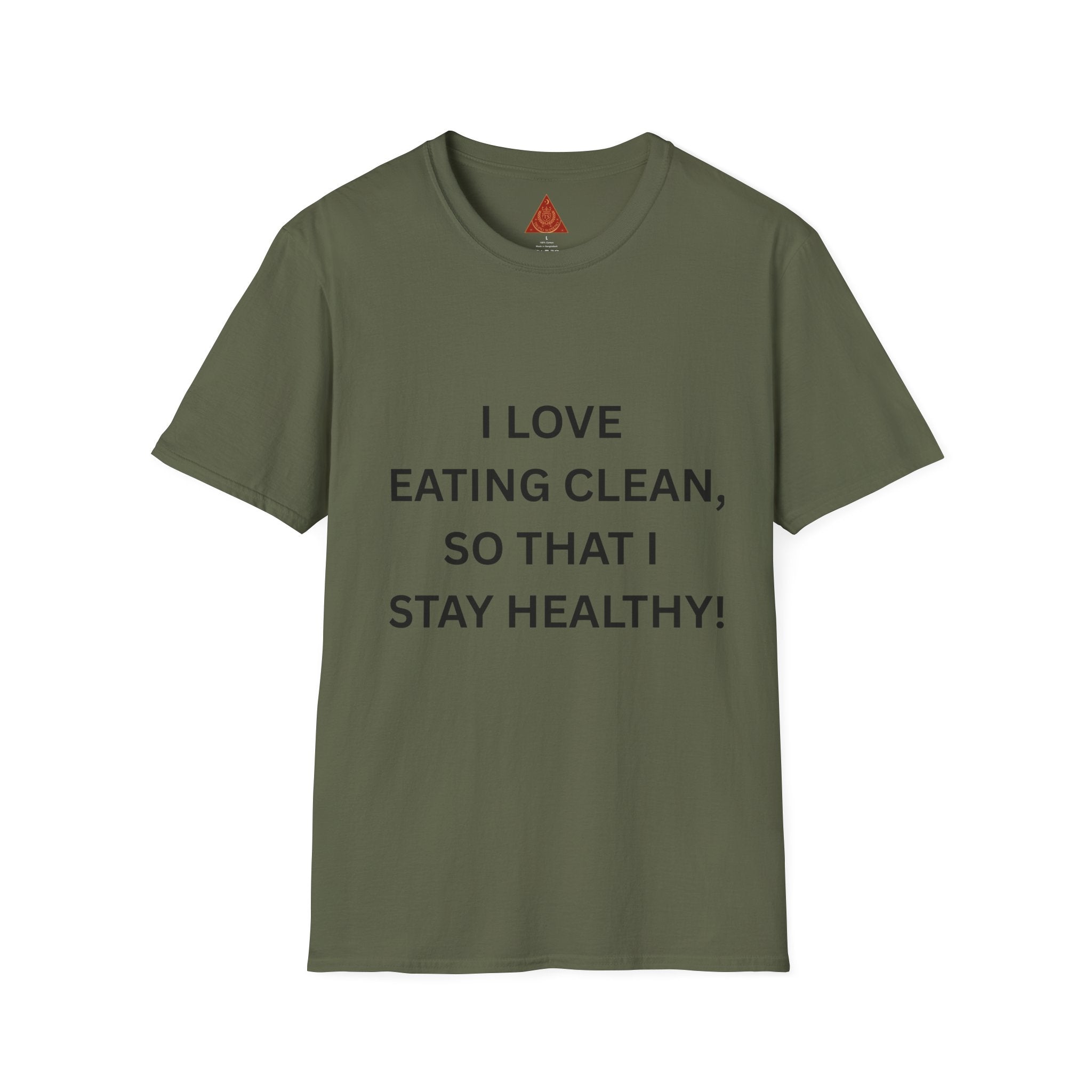 Trono Supremo | Contemporary  |  Healthy Eating Graphic T-Shirt — "I Love Eating Clean, So That I Stay Healthy!"