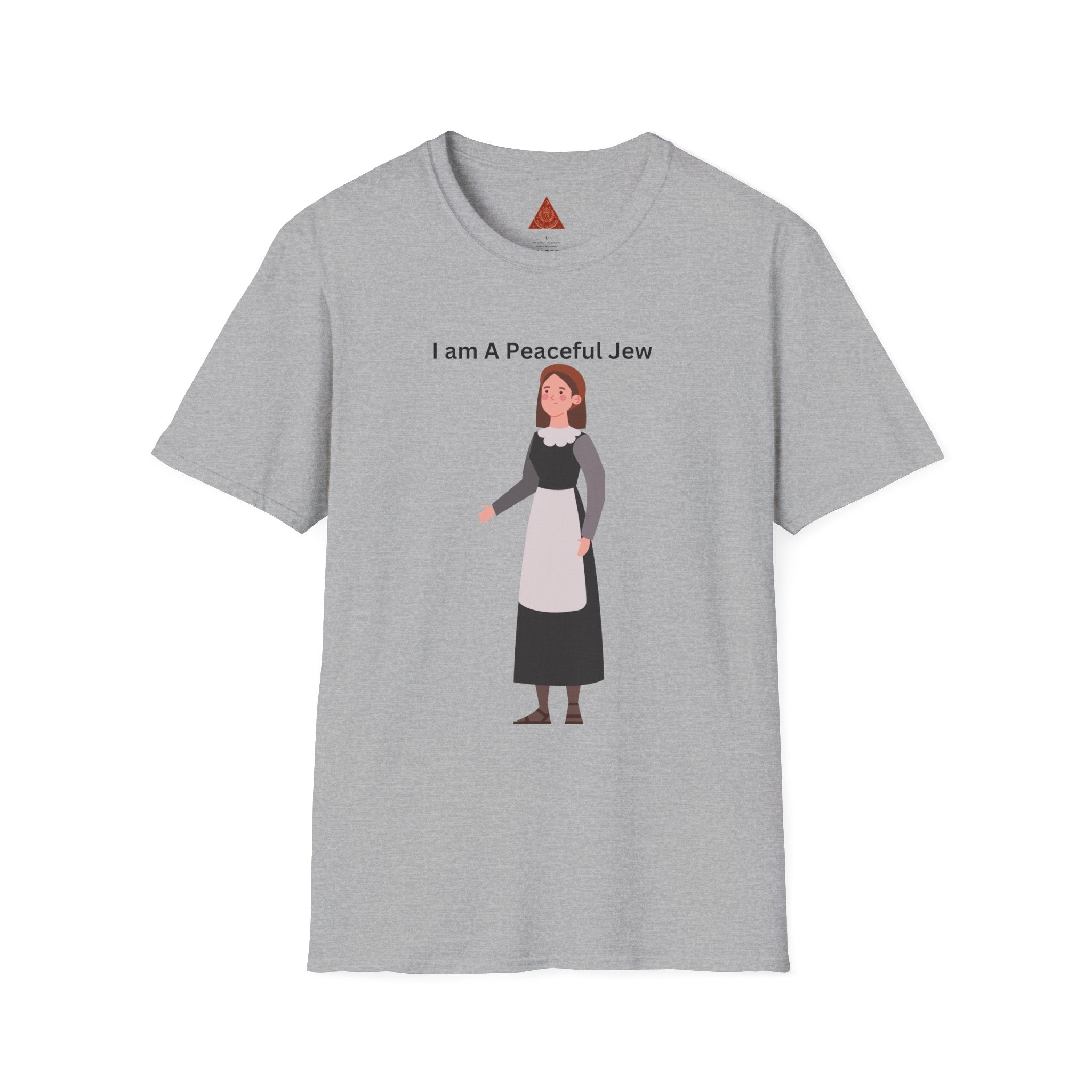 Trono Supremo { Contemporary | "I Am A Peaceful Jew "T-Shirt — Minimalist Jewish Heritage Tee